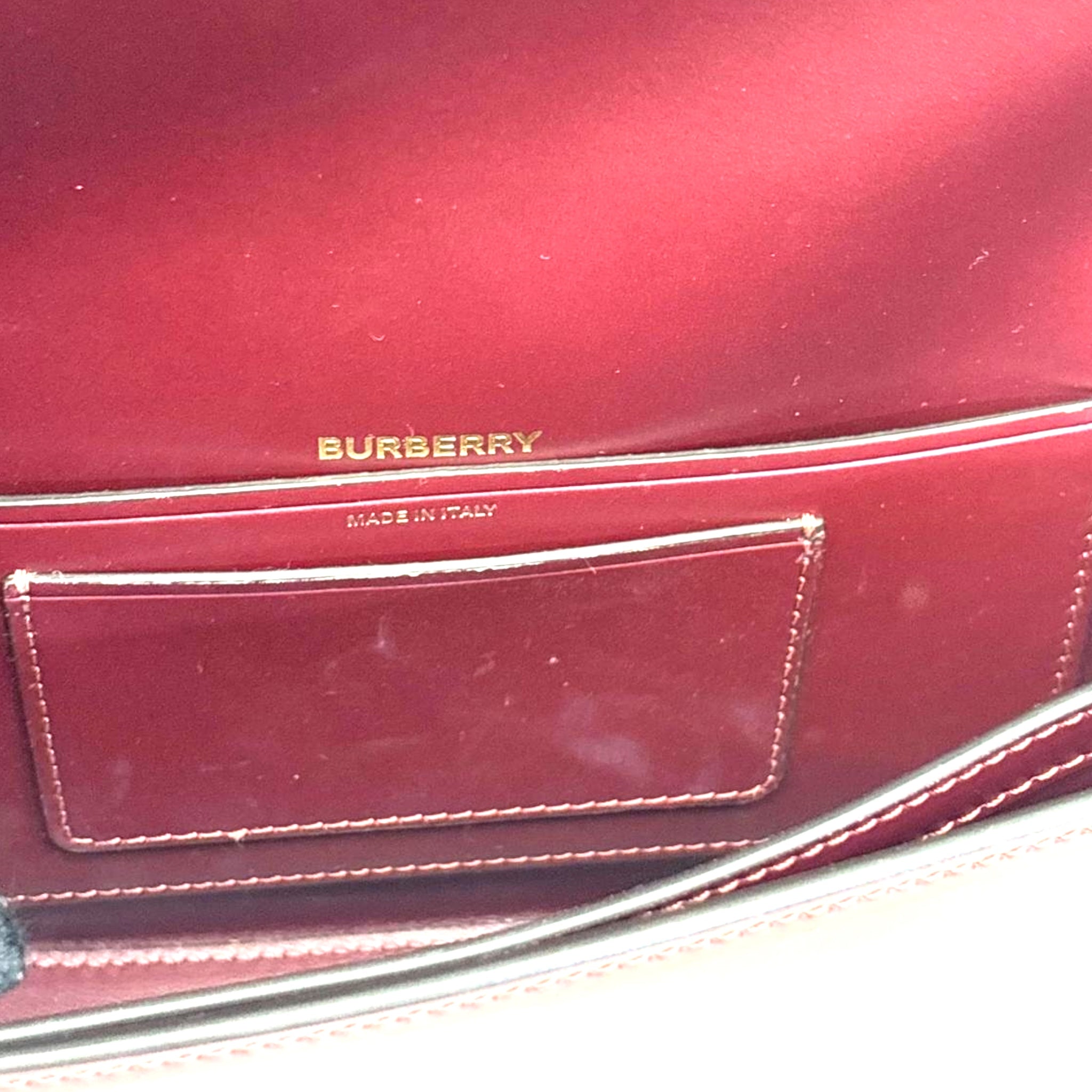 Burberry Burgundy Olympia Small Bag