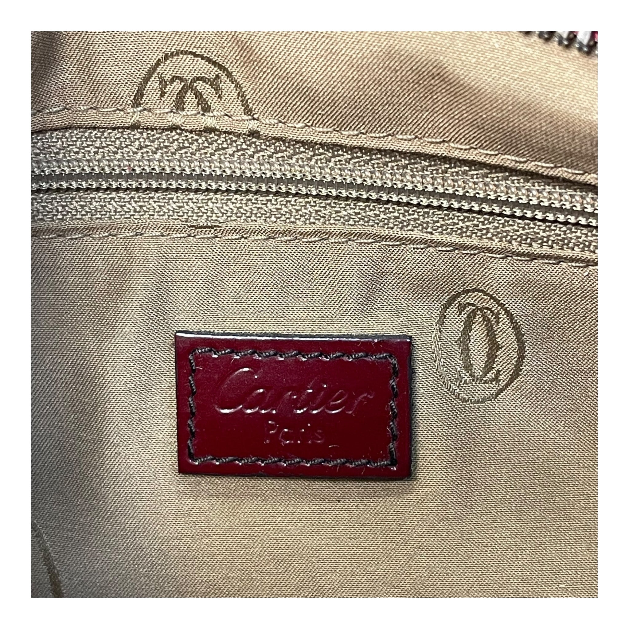 Cartier Dark Burgundy Patent Leather Small Marcello De Cartier Bag