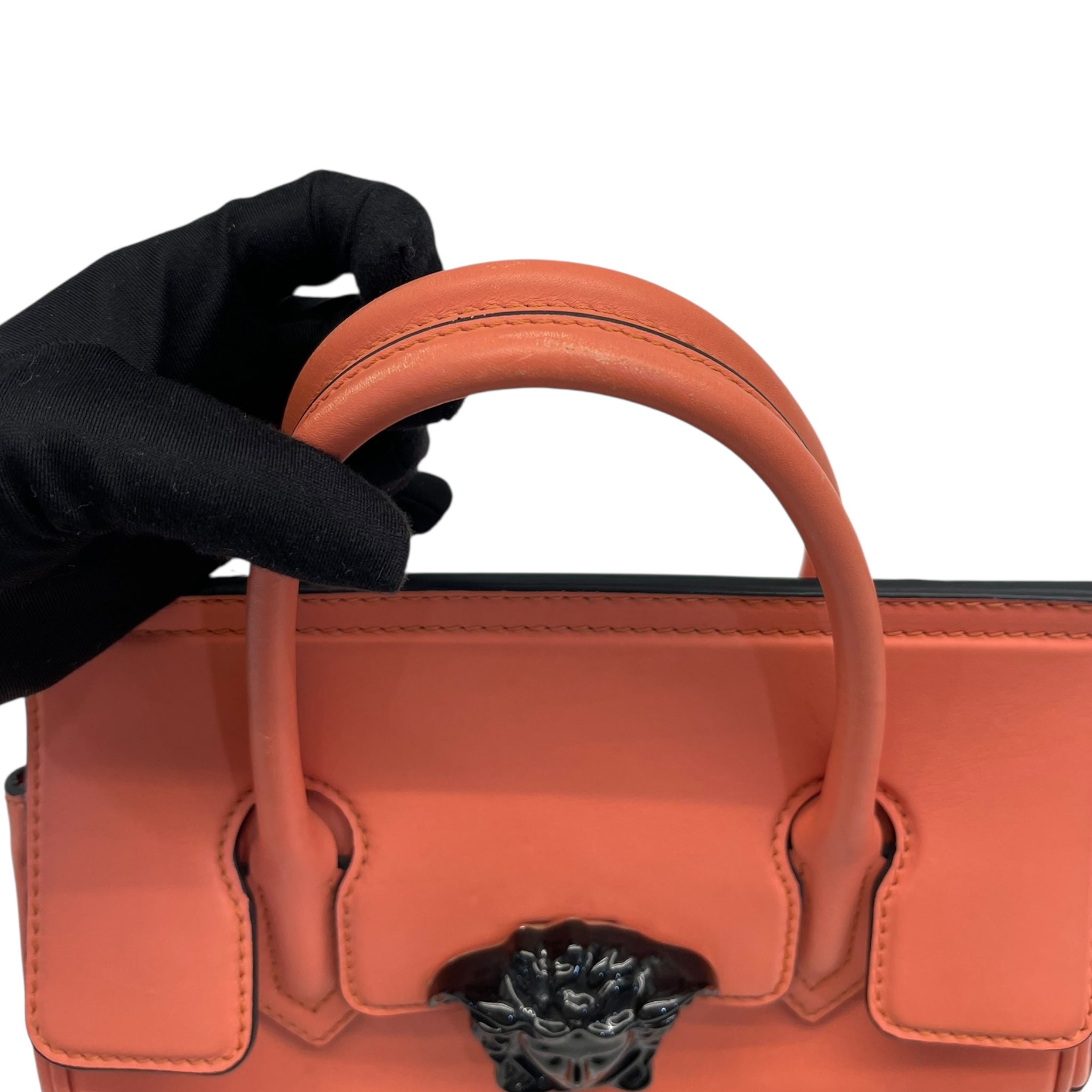 Versace Pink Leather Palazzo Empire Bag
