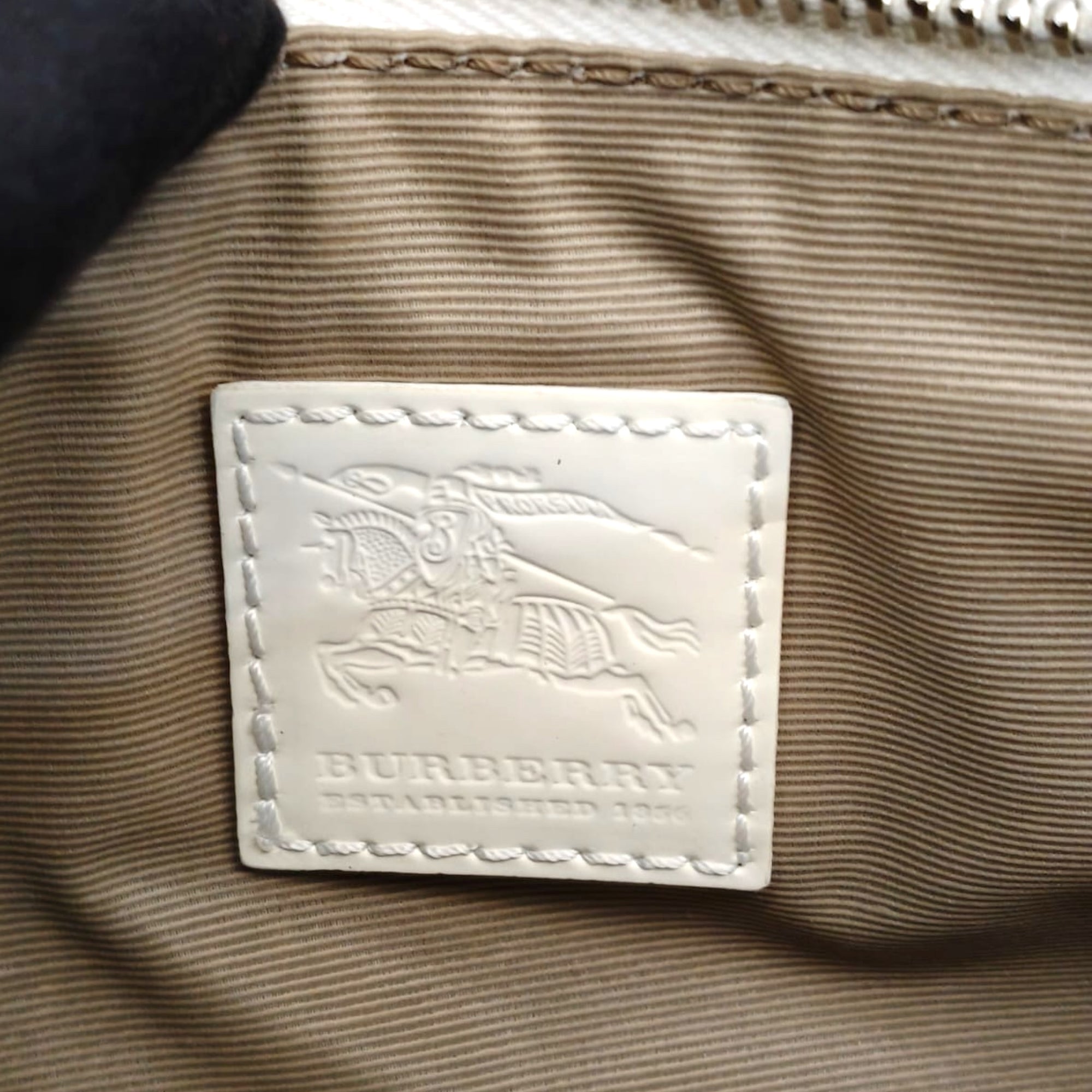 Burberry Long Nova Check Checked Studded Trim Clutch