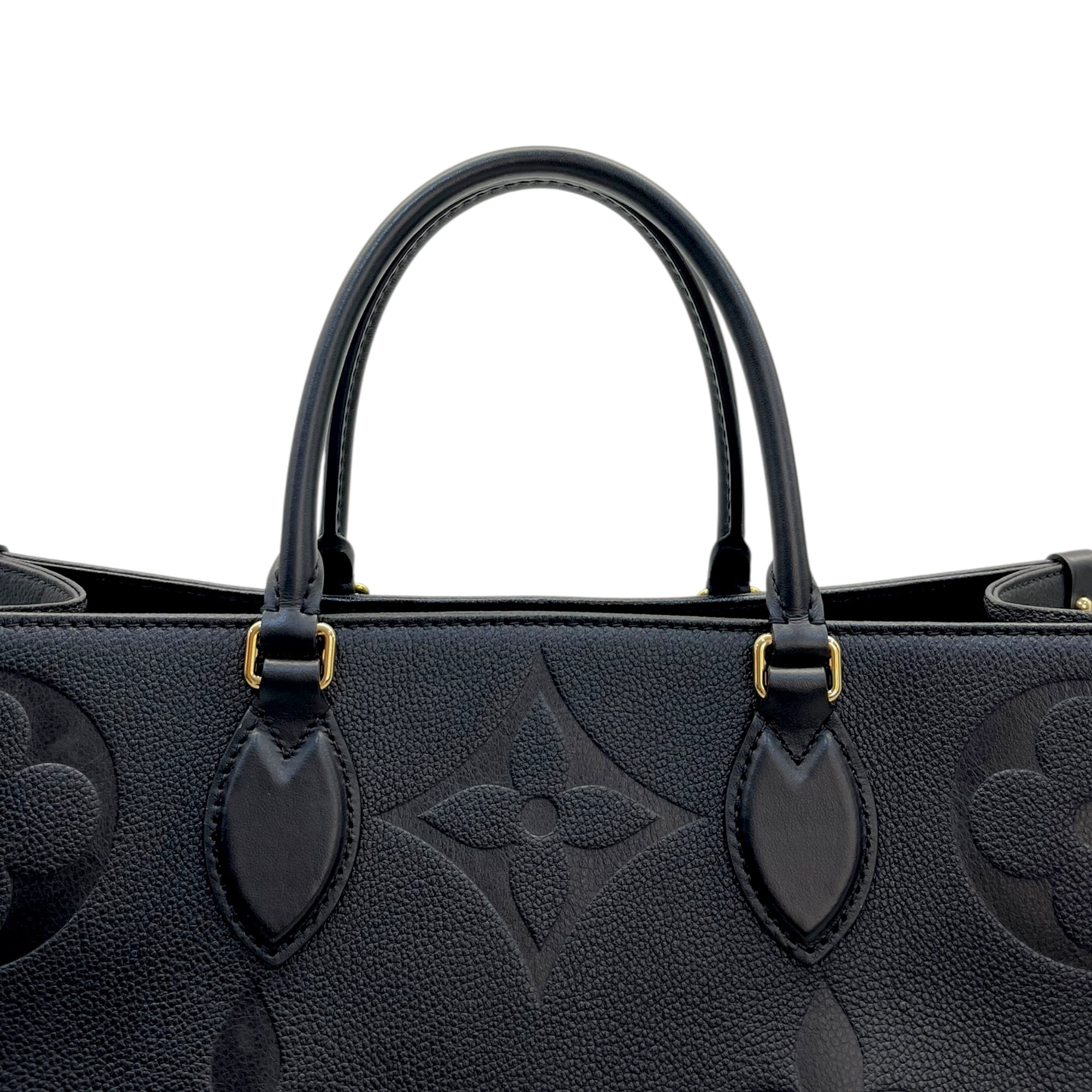 Louis Vuitton Black Monogram Empreinte Leather OnTheGo GM Tote Bag
