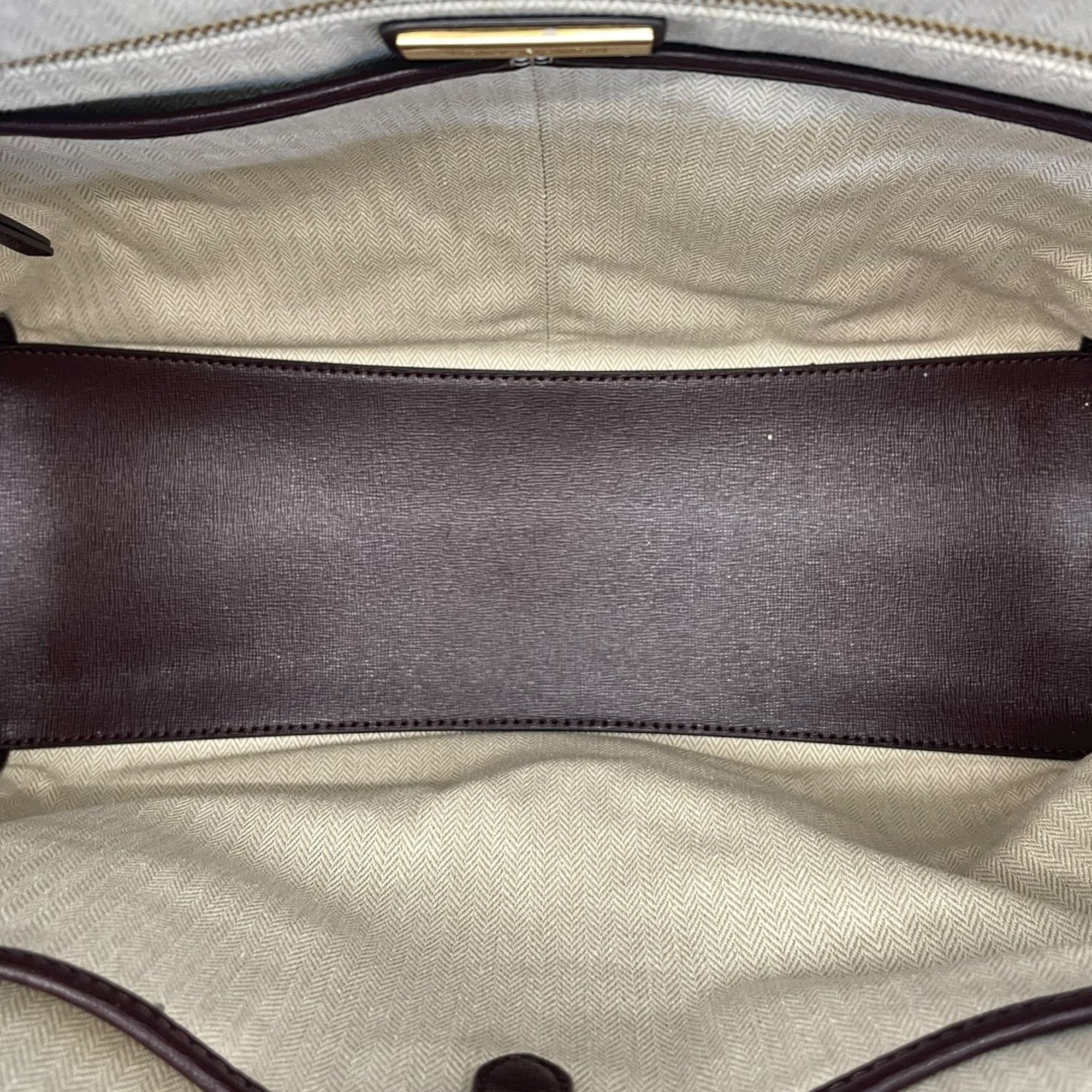 Tory Burch Burgundy Leather Emerson Tote Bag
