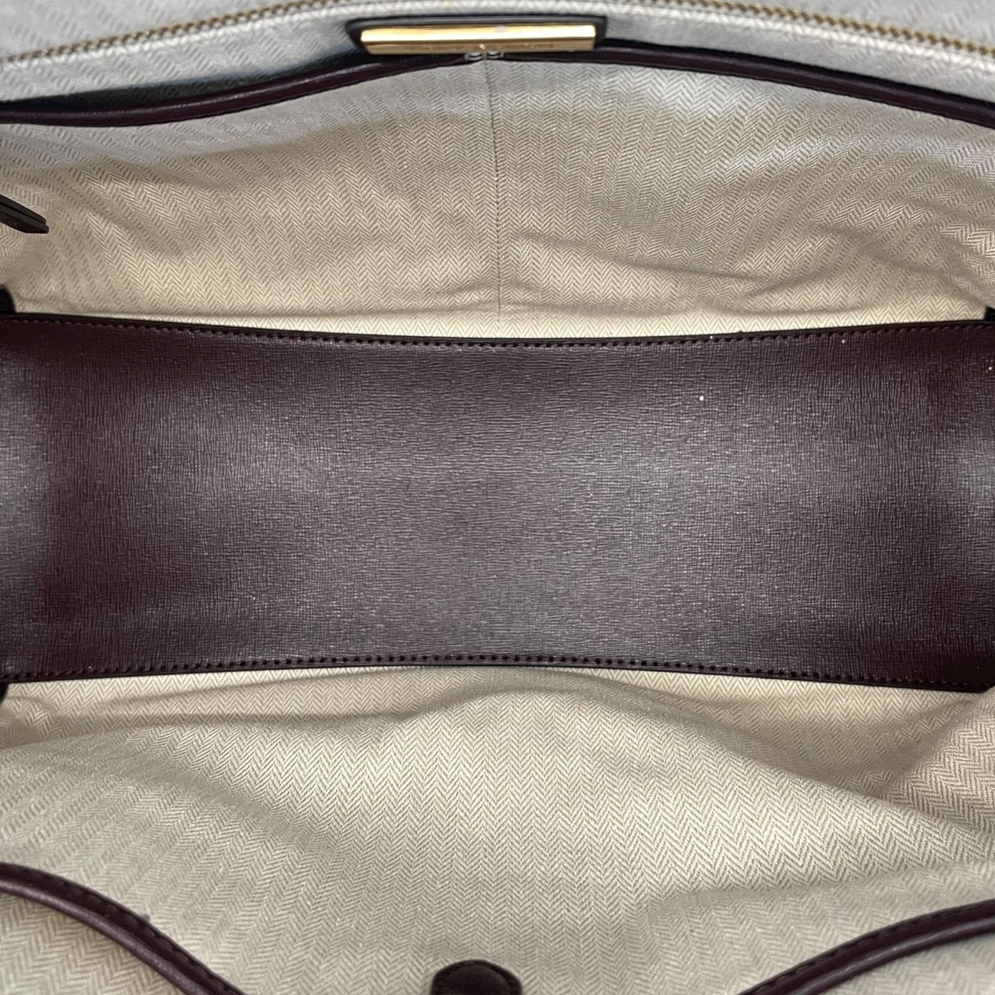 Tory Burch Burgundy Leather Emerson Tote Bag