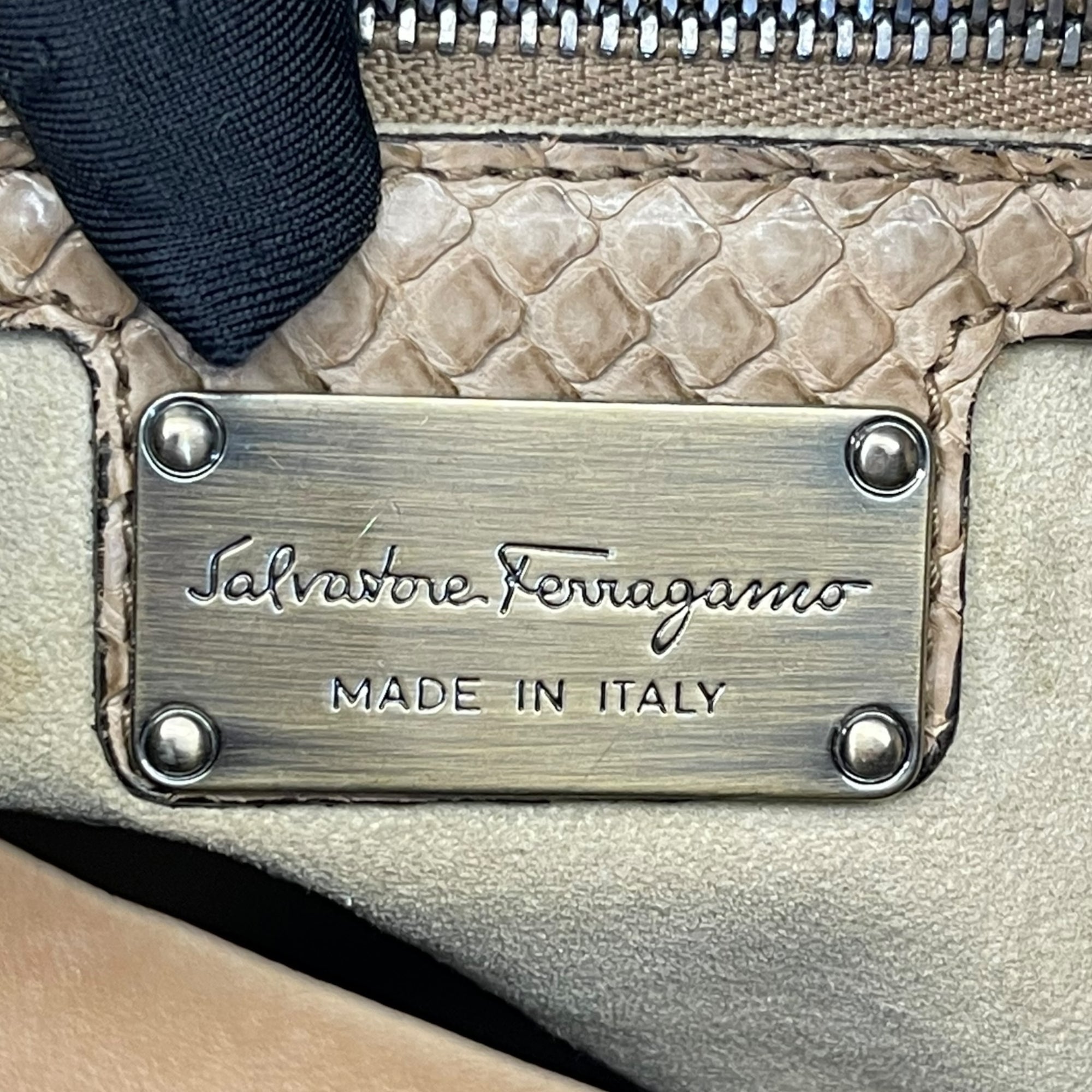 Salvatore Ferragamo Python Hobo Bag