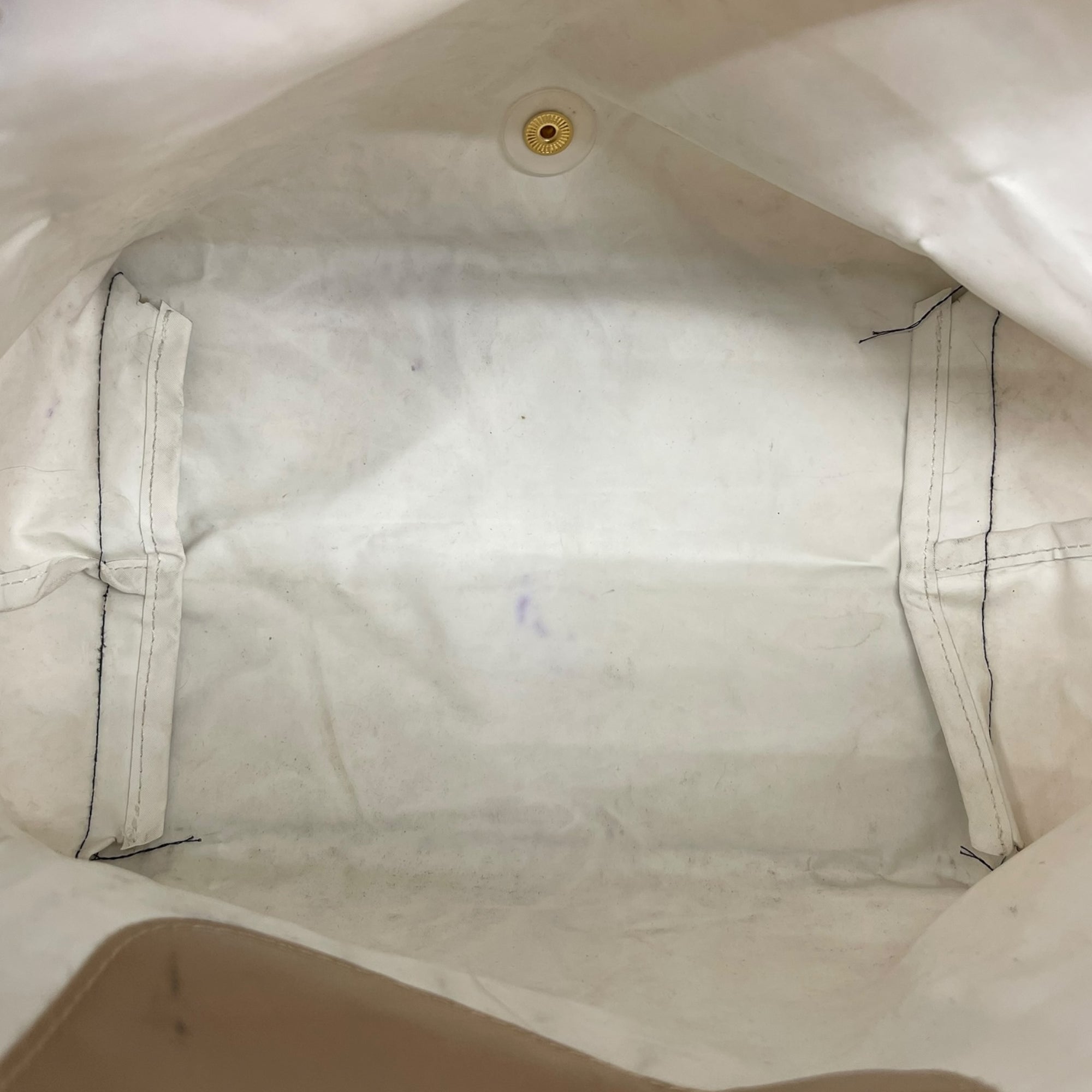 Longchamp Beige/Brown Nylon and Leather medium Le Pliage Tote Bag