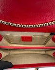 Gucci Dollar Interlocking G Red Leather Crossbody Bag
