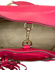 Gucci Medium Soho Chain Tote Fuchsia Pebbled Leather