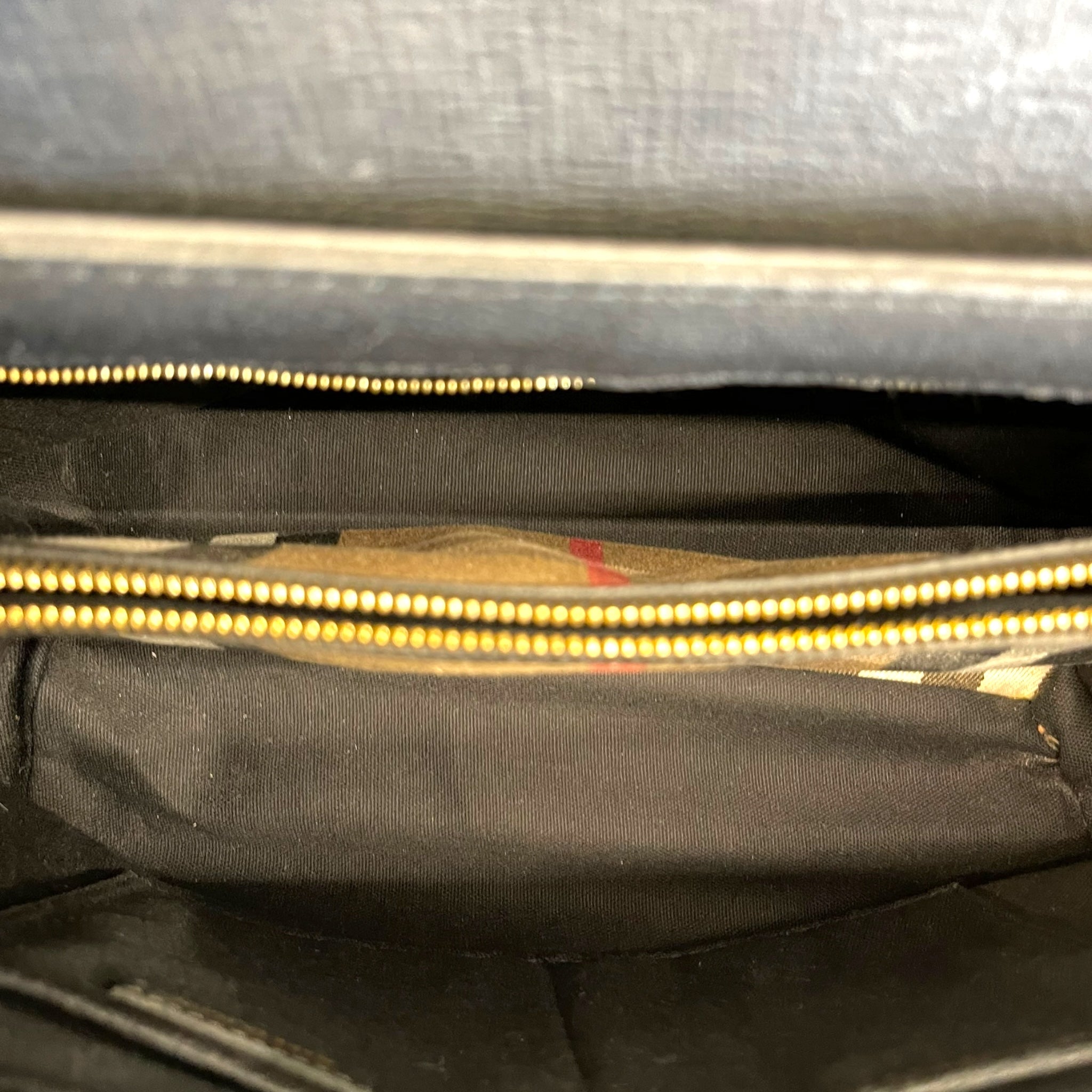 Burberry Camberley Top Handle Satchel Medium Black/House Checks