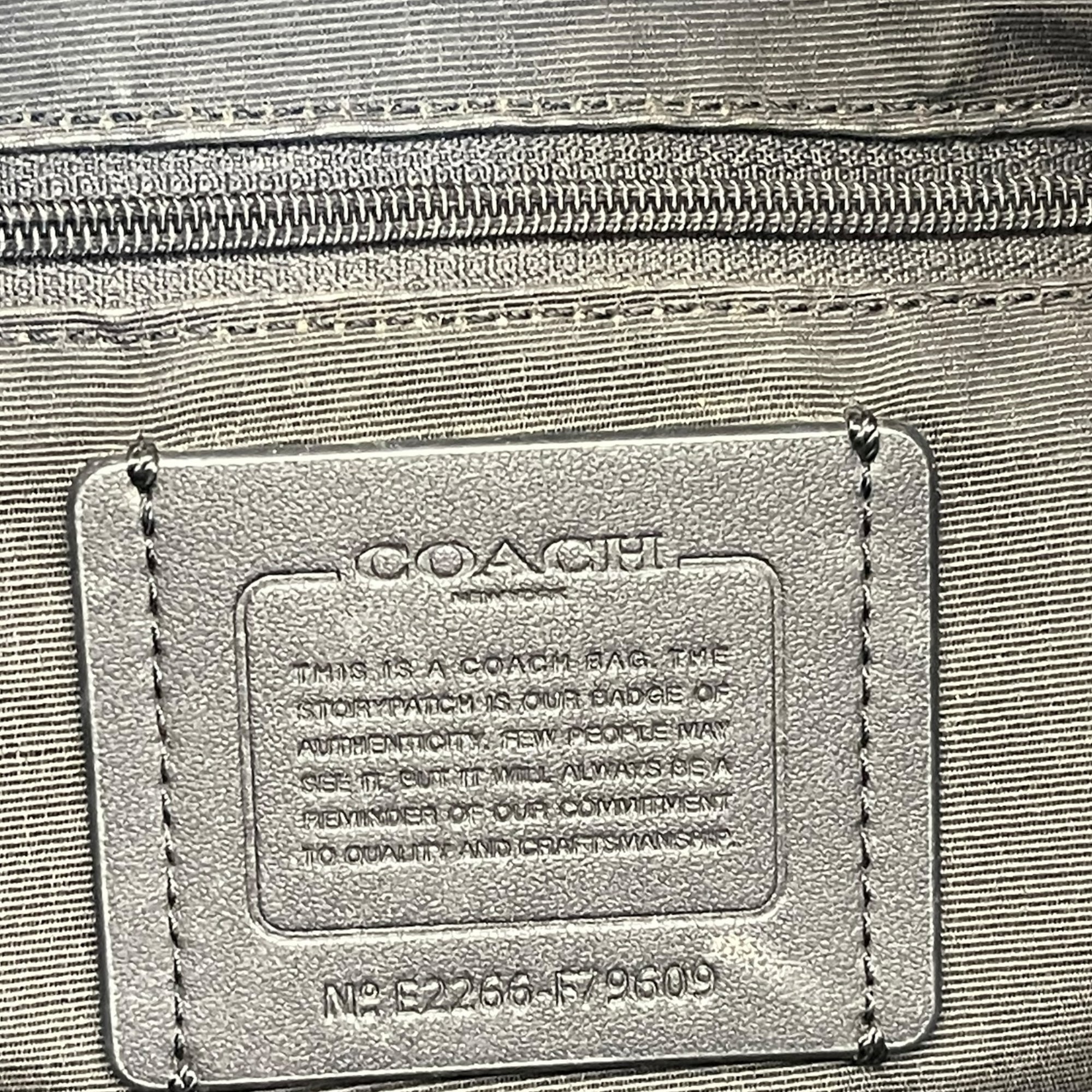 Coach Gallery Tote Black/Brown Signature Coated Canvas and Leather