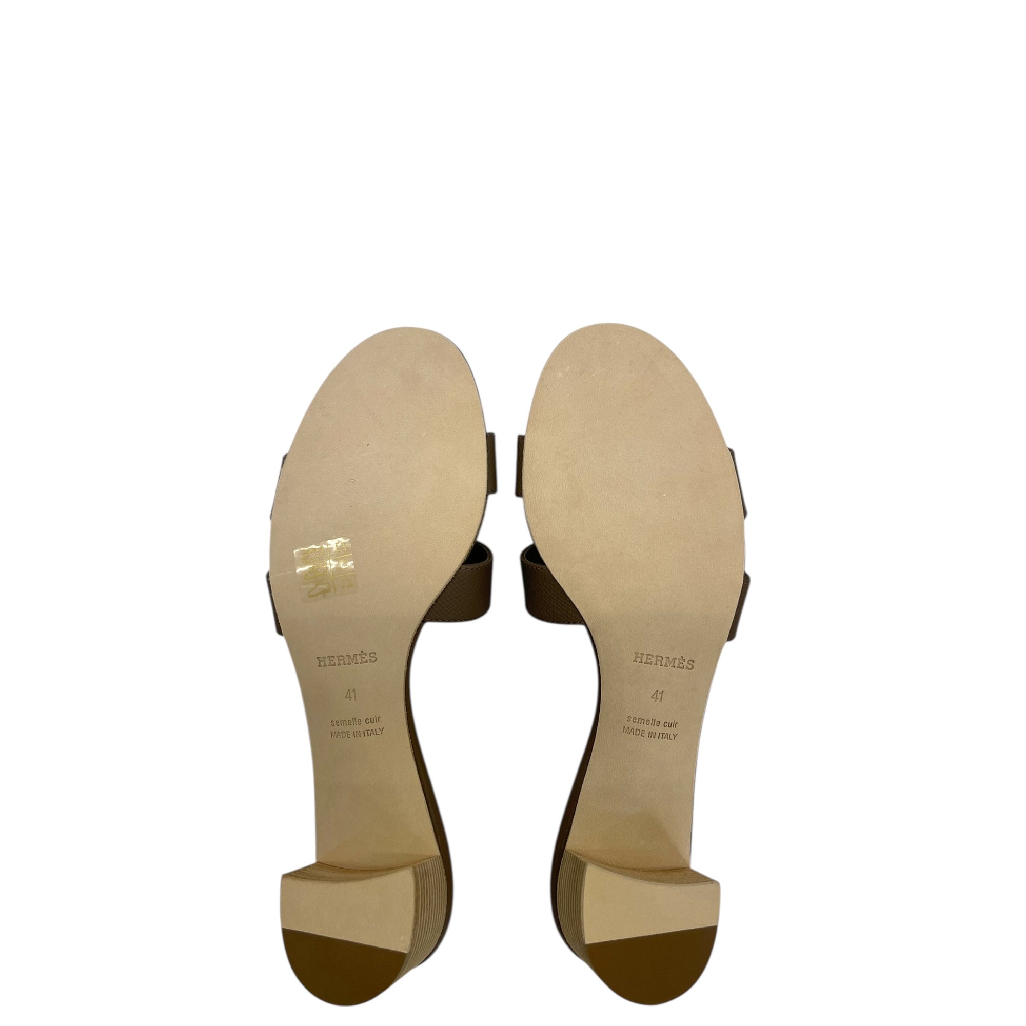 Hermès Oasis Sandals Etoupe EU 41