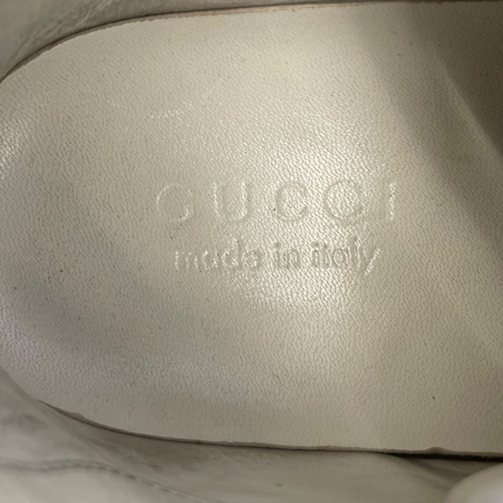 Gucci Interlocking GG Lace Up Low Top Sneakers Black/White Leather EU 45