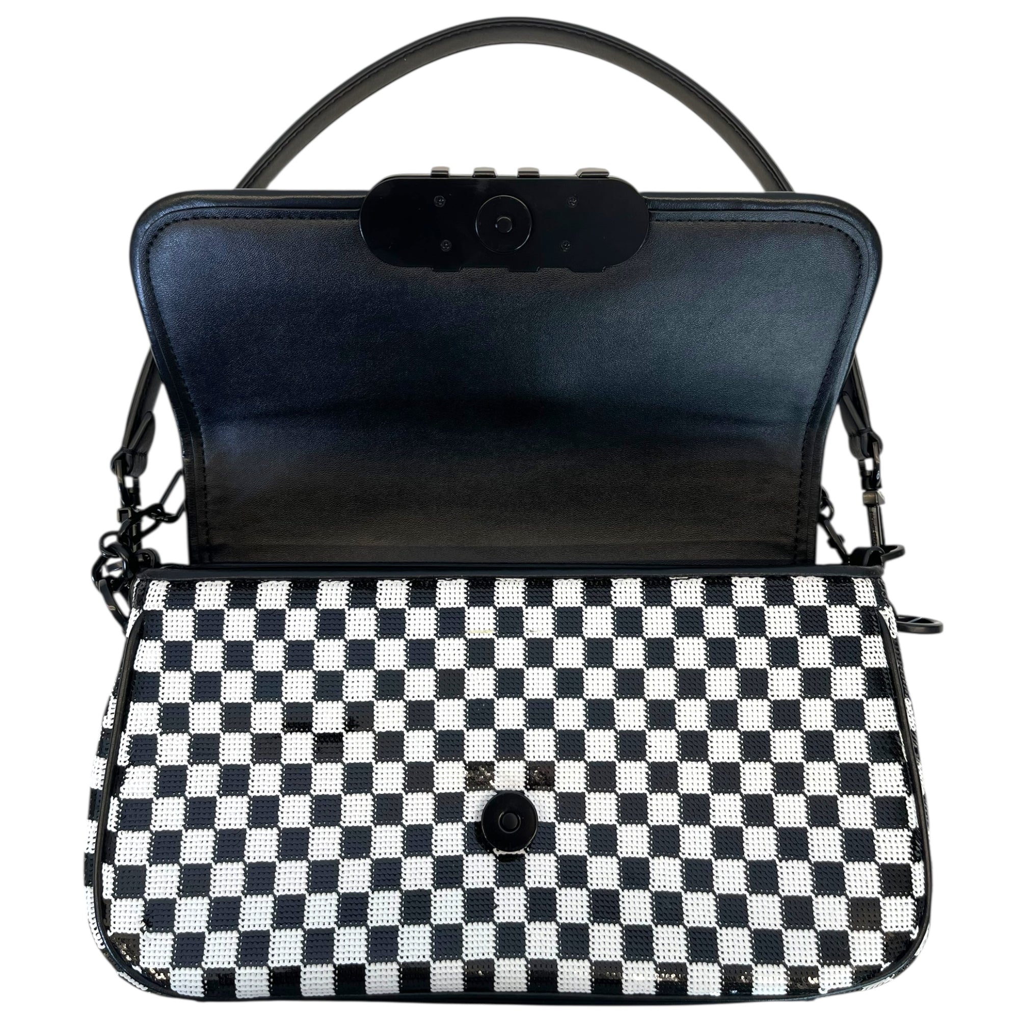 Michael Kors Parker Medium Sequined Checkerboard Shoulder Bag