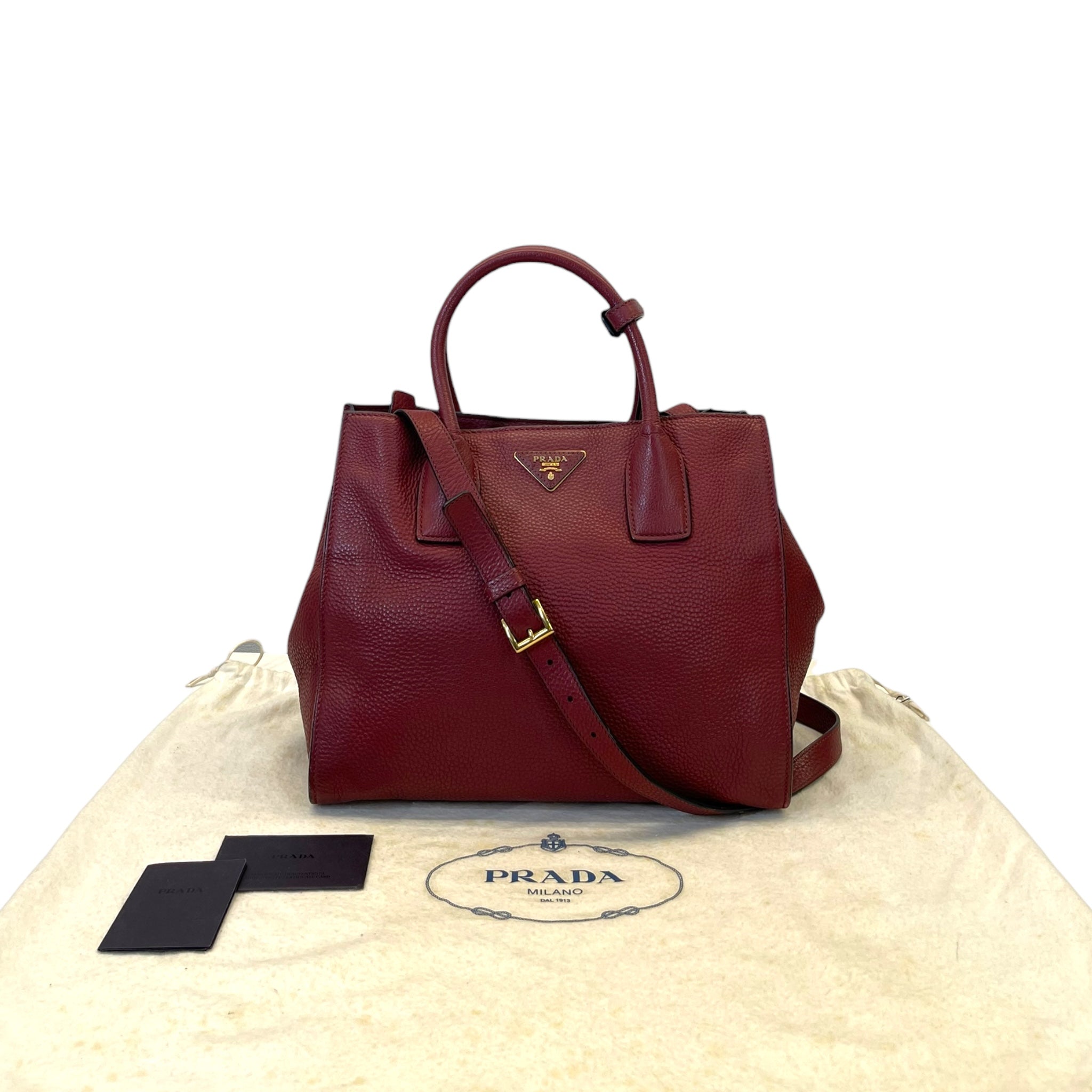 Prada Vitello Daino Leather Tote Bag