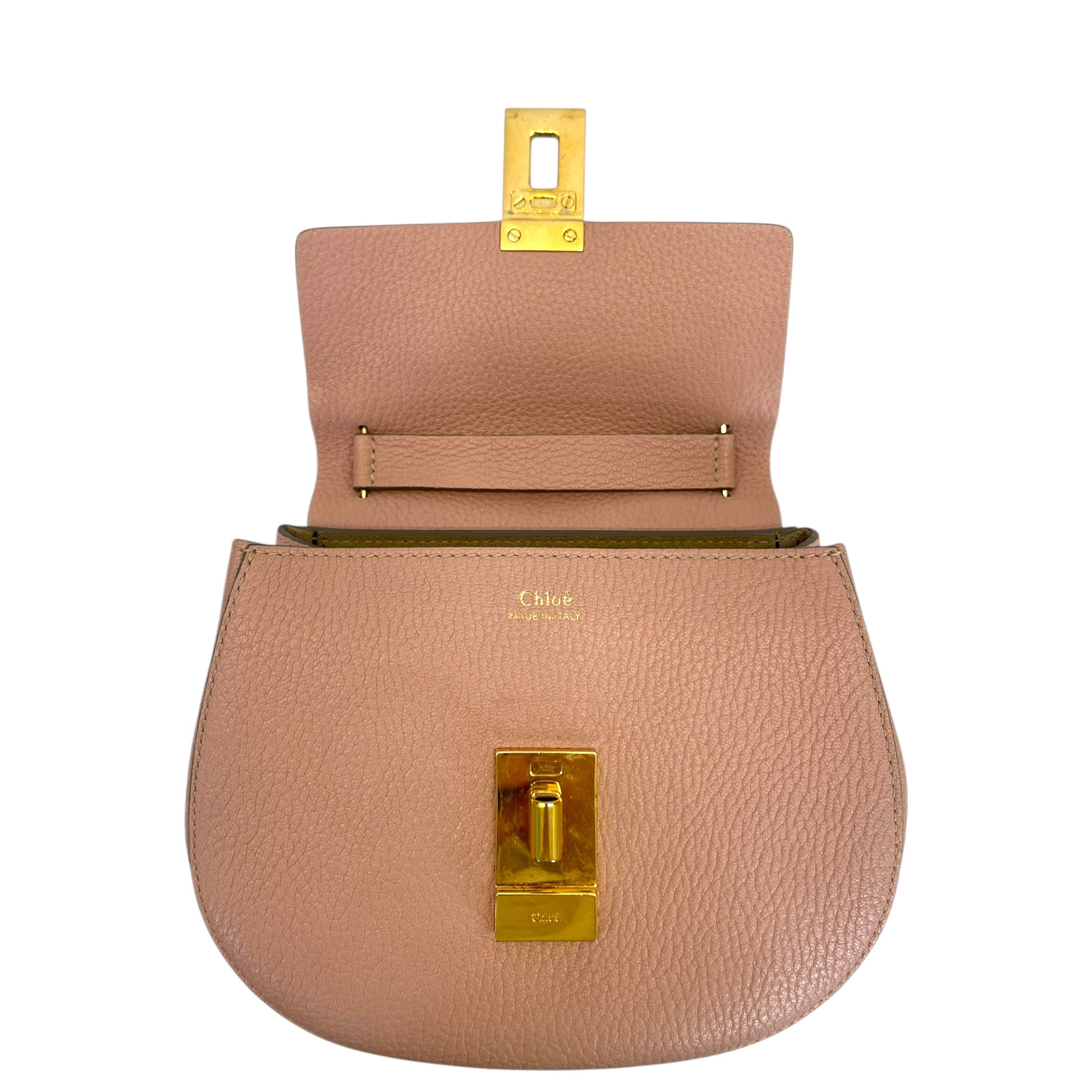Chloe Drew Small Shoulder Bag Pink Leather