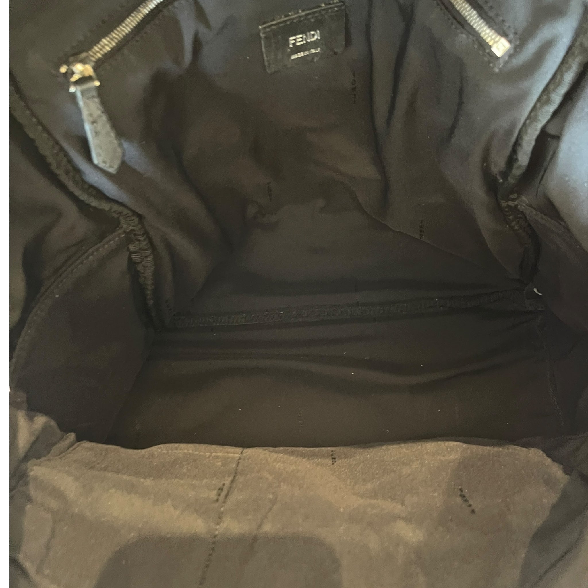 Fendi Black Nylon and Leather Monster Eyes Backpack