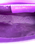 Salvatore Ferragamo Vara Ginny Bow Bag Purple Patent Leather