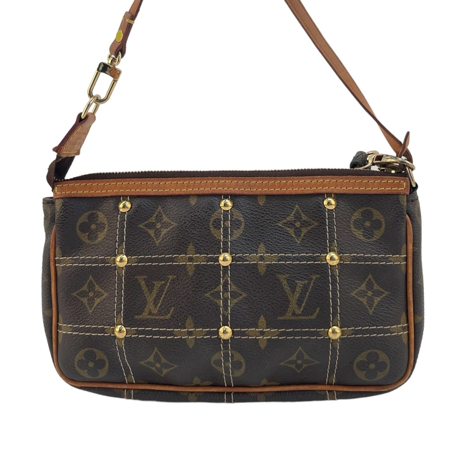 Louis Vuitton Monogram Canvas Limited Edition Riveting Pochette Accessoires Bag