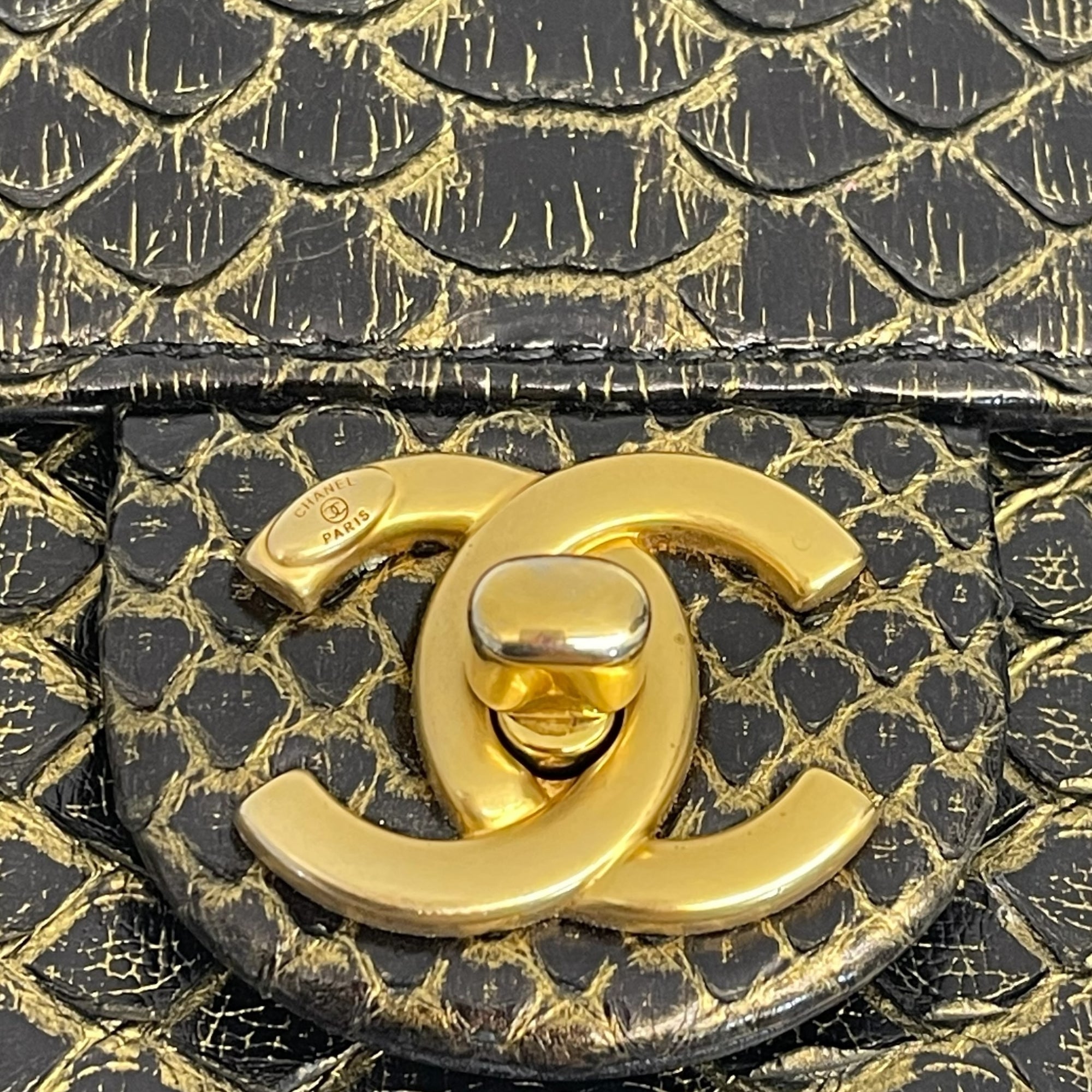 Chanel Straight Line Flap Bag Small Exotic