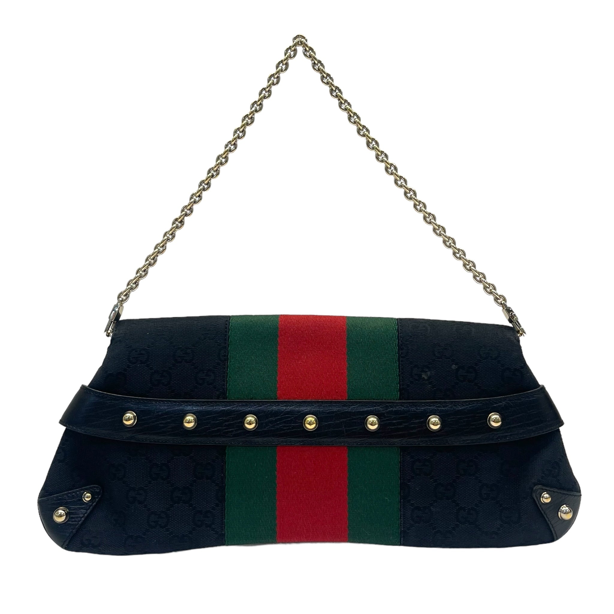 Gucci GG Supreme Canvas Horsebit Chain Handle Bag
