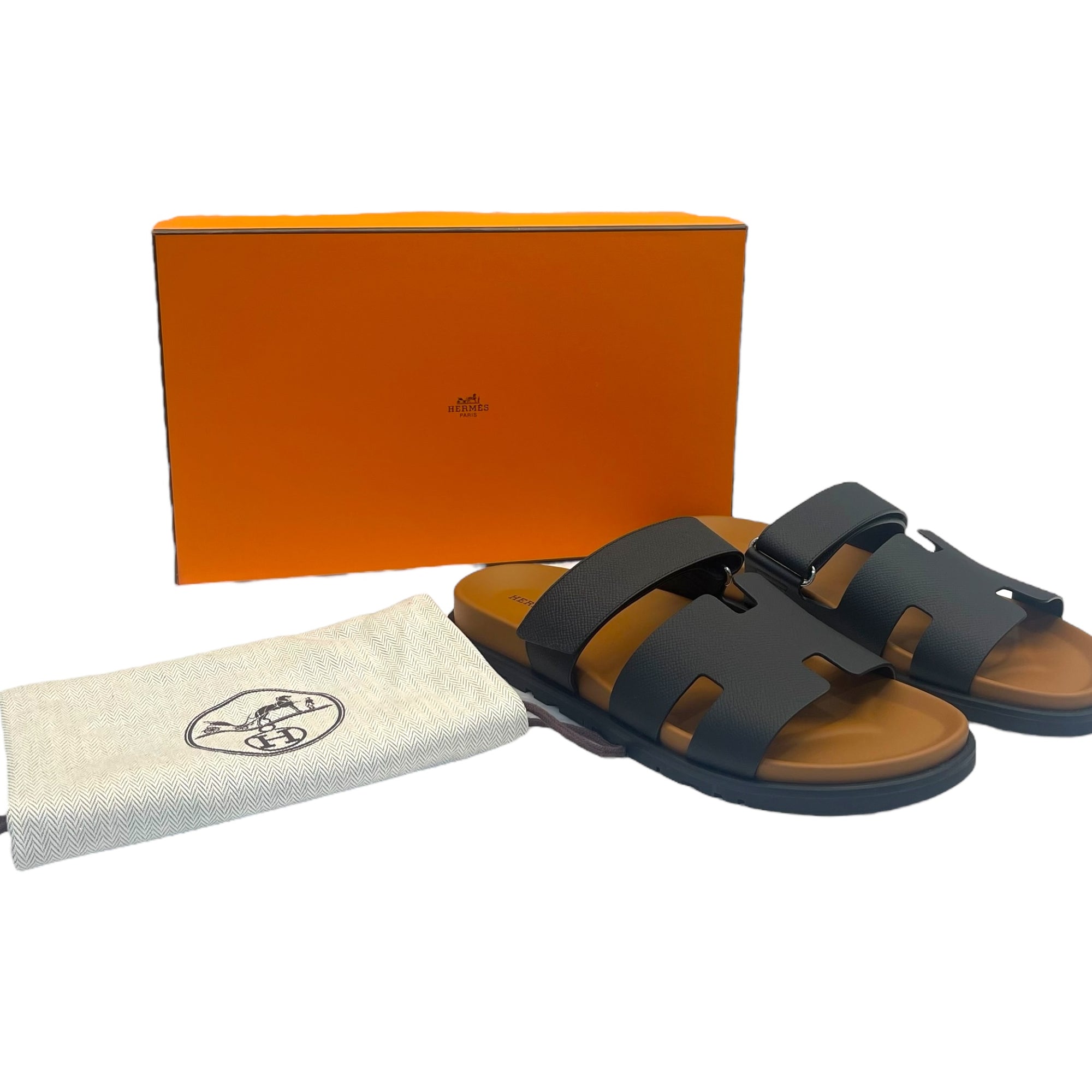 Hermes Dual Tone Chypres Noir/Naturel Size EU 43