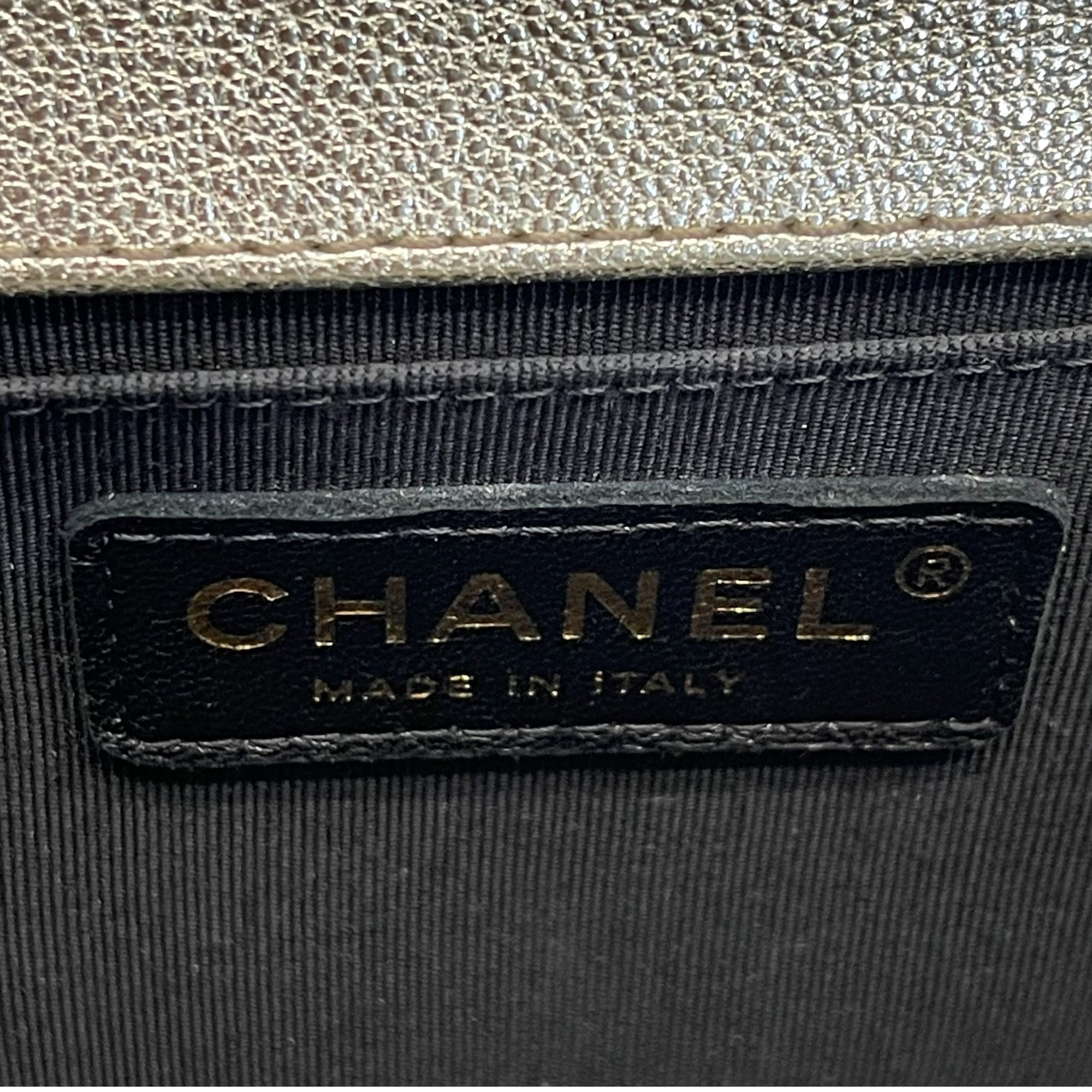Chanel Boy Black &amp; Metallic Gold Bi-color Small Bag