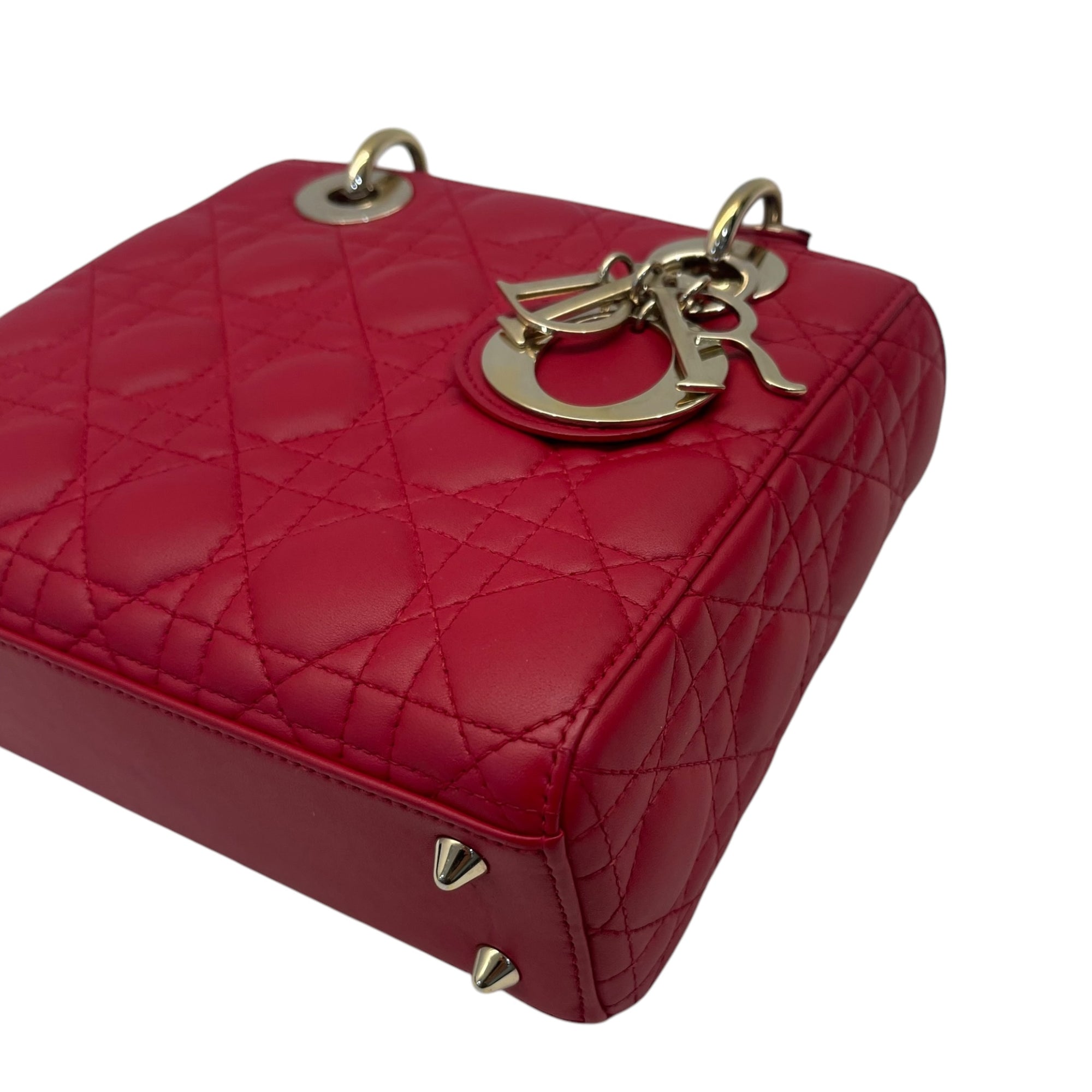 Christian Dior Small Lambskin Cannage Lady Dior