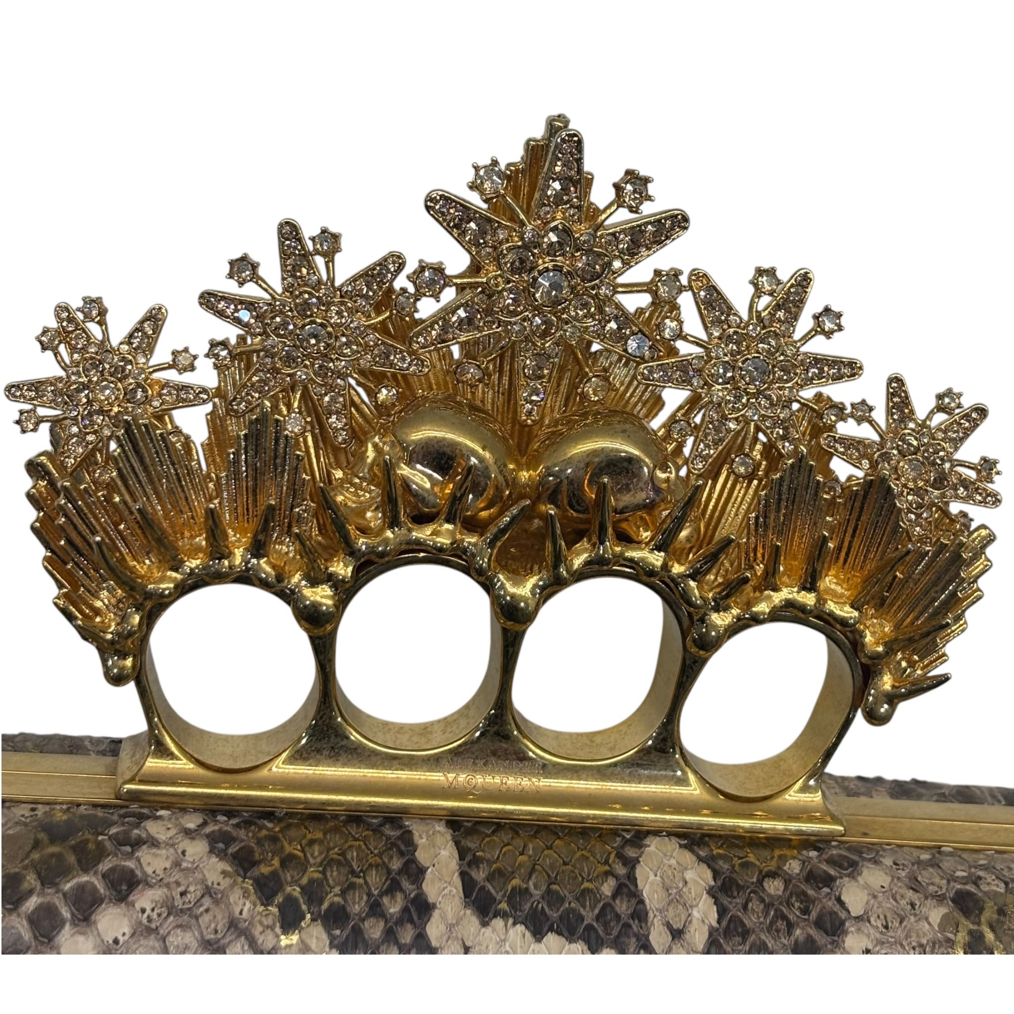 Alexander McQueen Python Knuckle Clutch