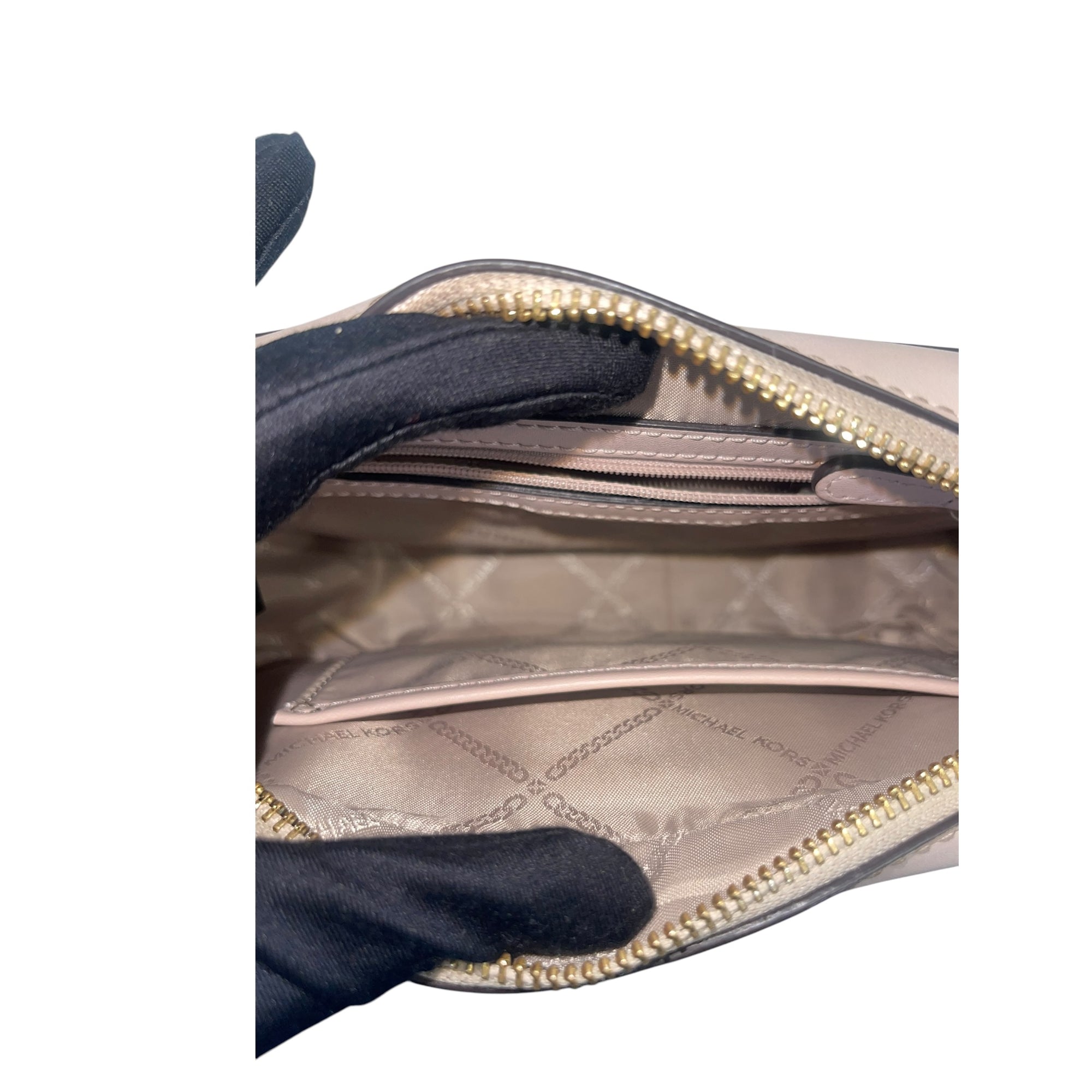 Michael Kors Jet Set Cream Logo Crossbody Bag