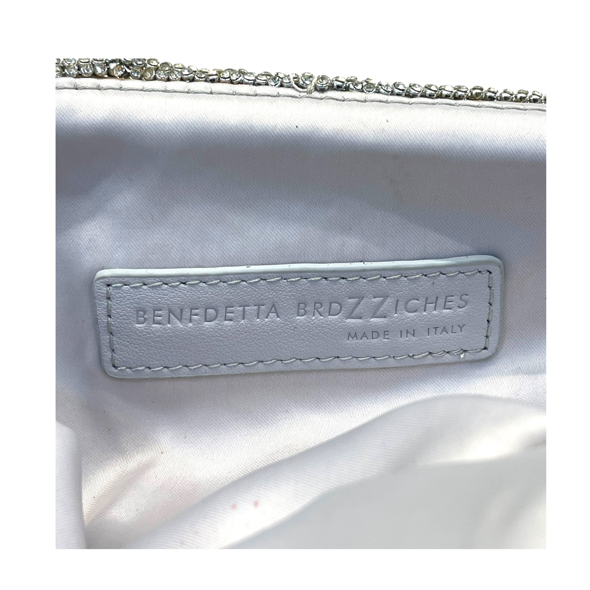 Benedetta Bruzziches Draped Crystal-Embellished Bag