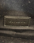 Saint Laurent Off White Matelasse Leather Monogram Chain Clutch