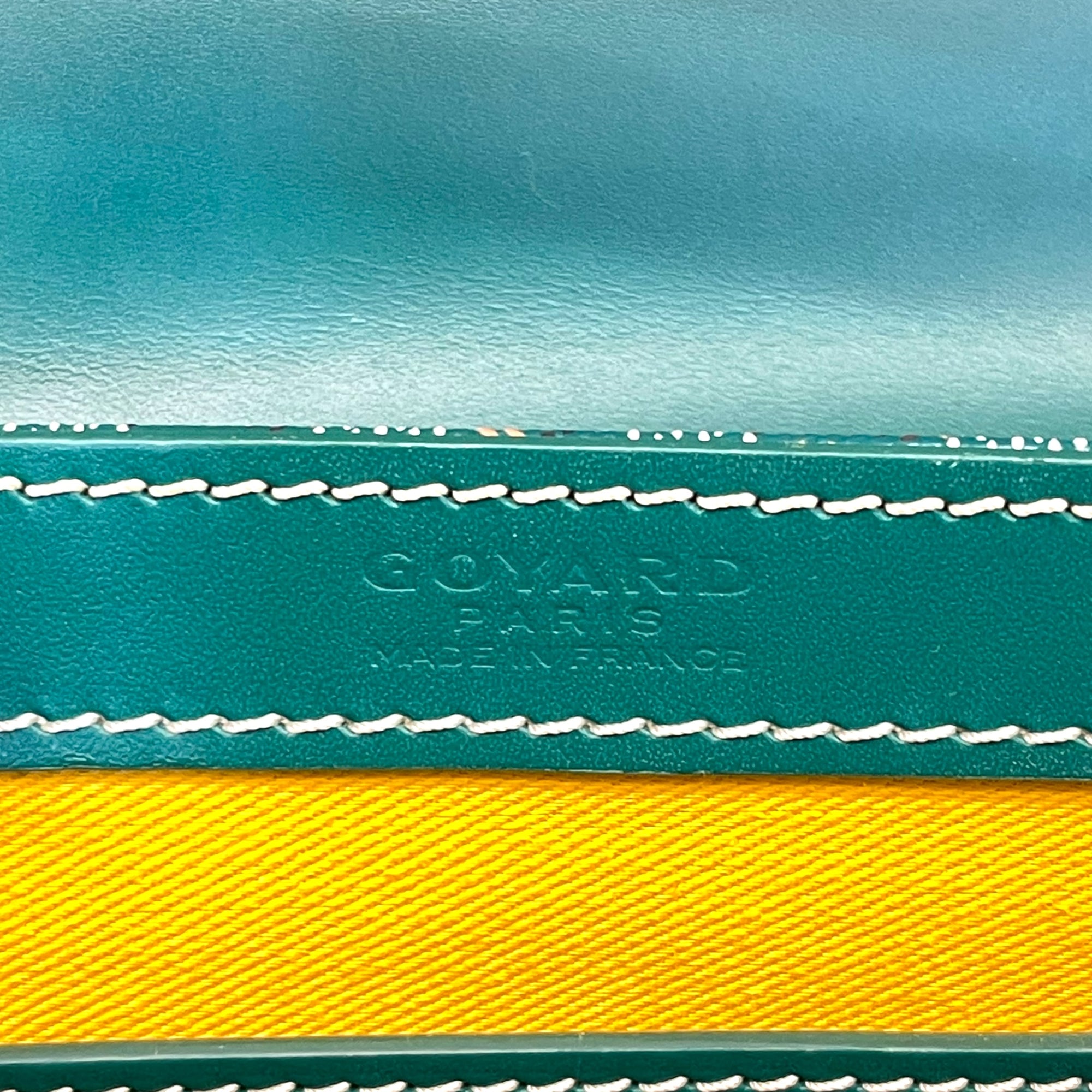 Goyard Green Coated Canvas and Leather PM Saigon Top Handle Bag