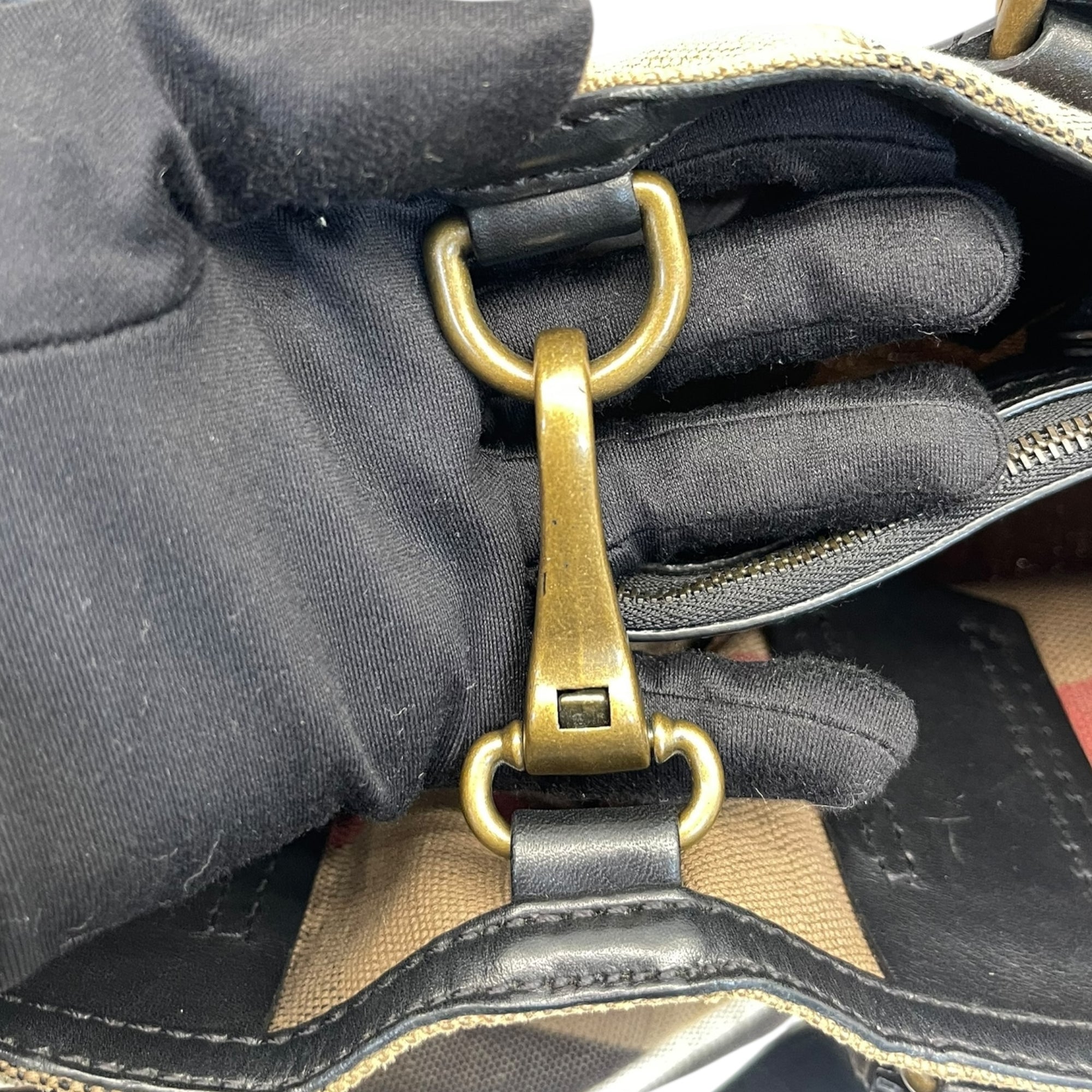 Burberry House Check Canvas  &amp; Leather Tottenham Tote Bag