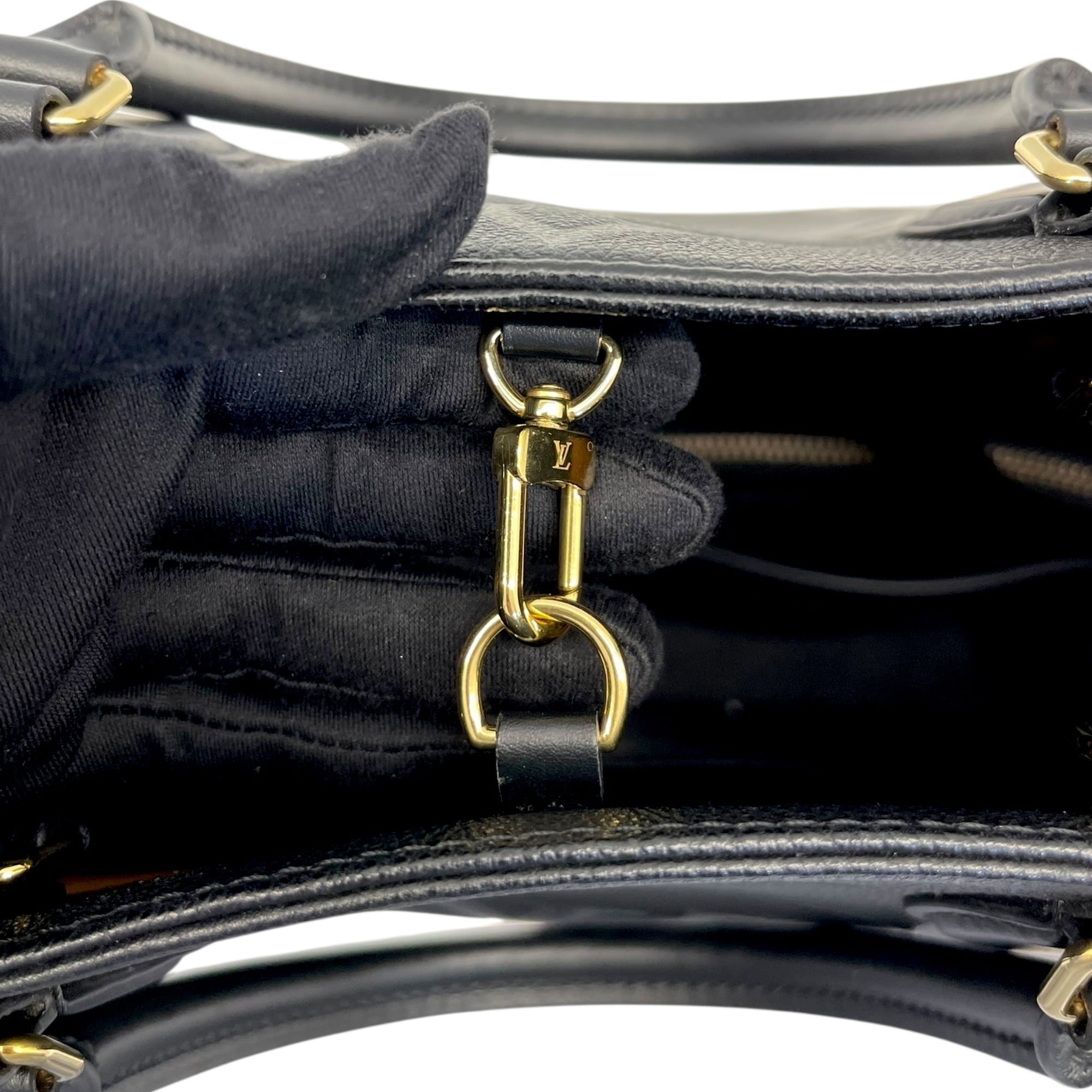 Louis Vuitton Black Monogram Empreinte Leather OnTheGo GM Tote Bag