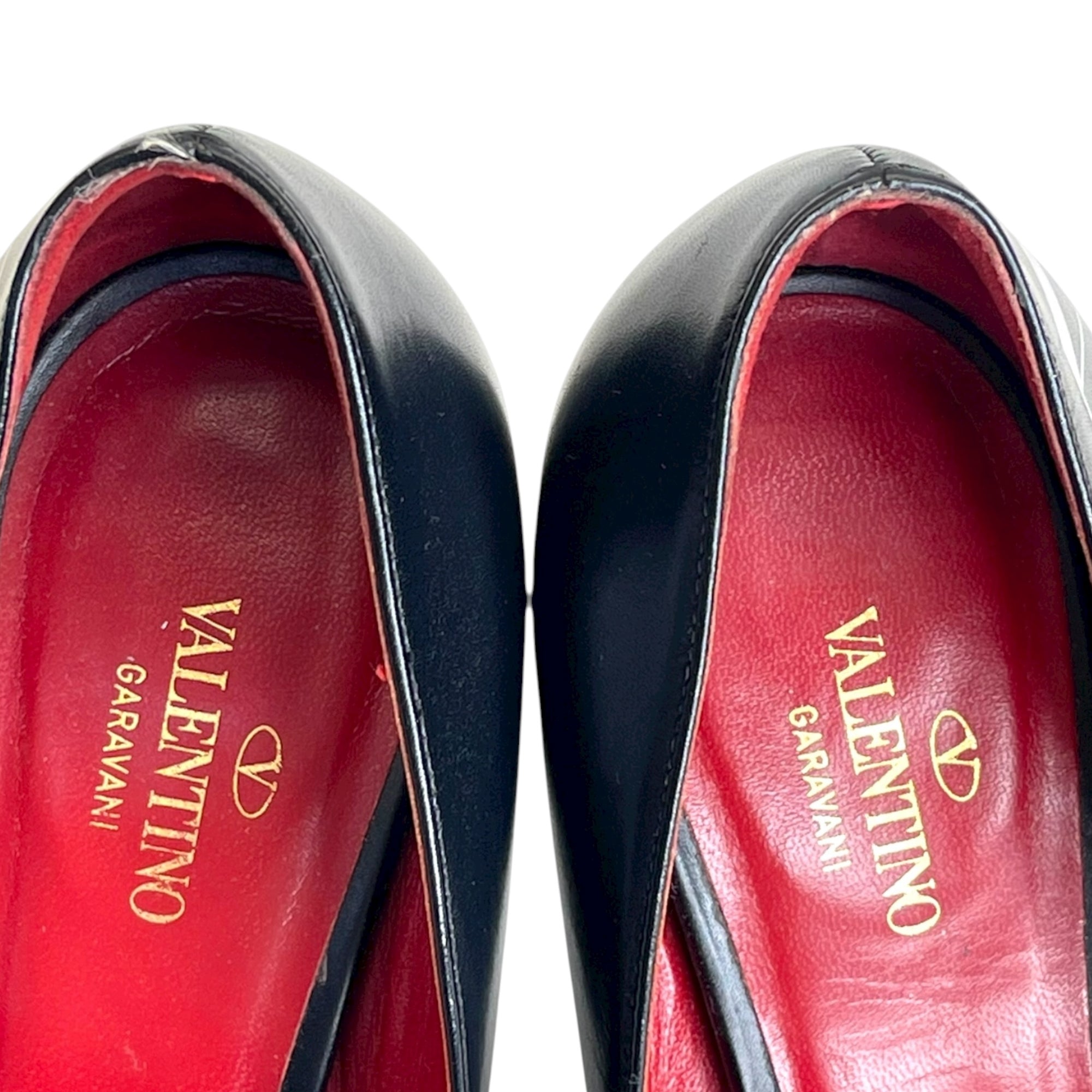 Valentino VLTN Black Leather Pumps Size EU 36.5