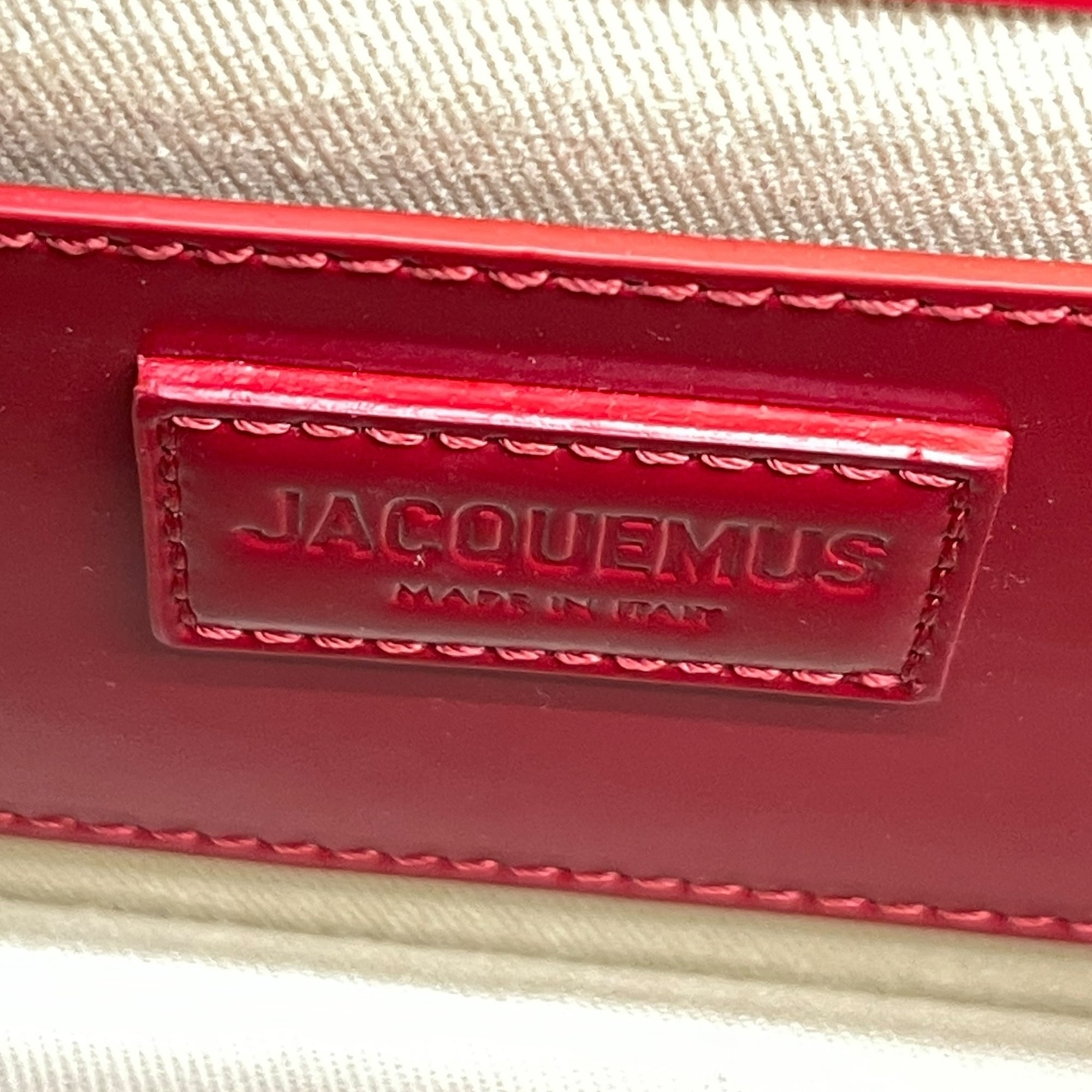 Jacquemus Red Patent Leather The Large Bambino Bag