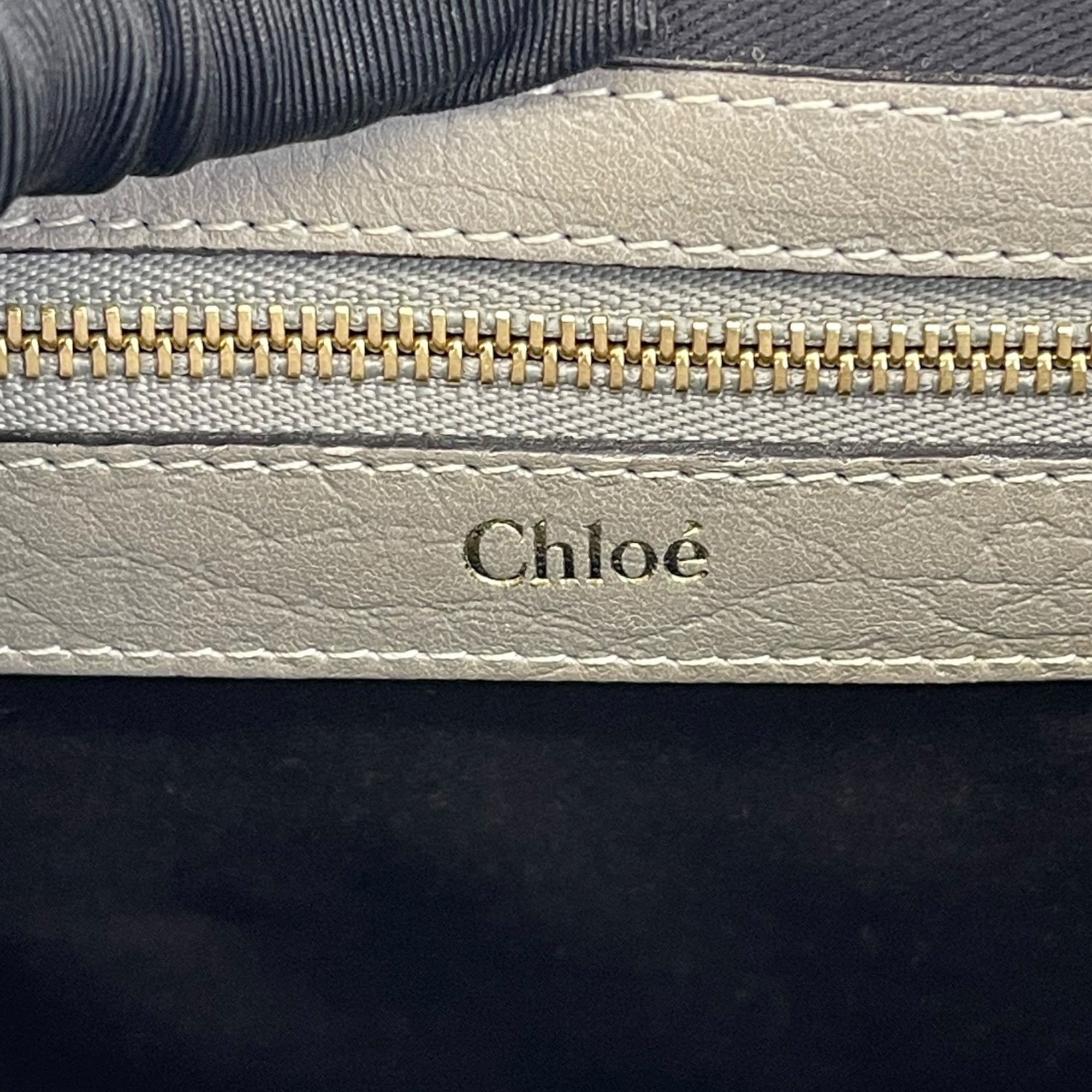 Chloe Sally Shoulder Bag Grey Leather