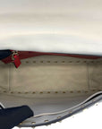 Valentino Medium Rockstud Spike Top Handle Grey Leather Bag