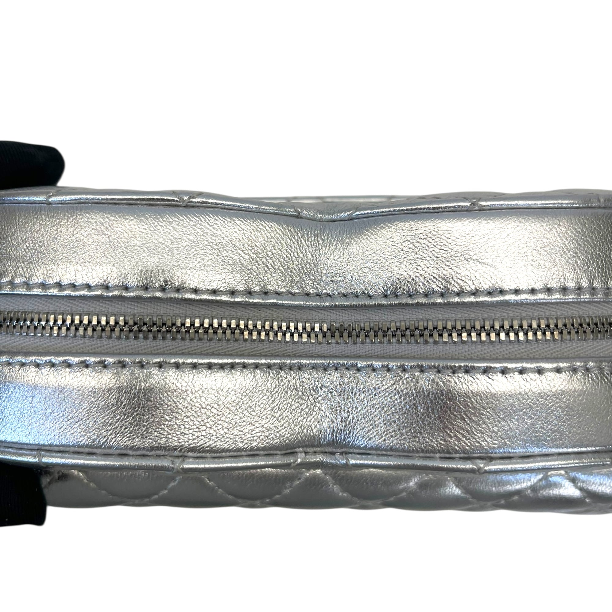 Chanel Heart Bag Metallic Silver Lambskin