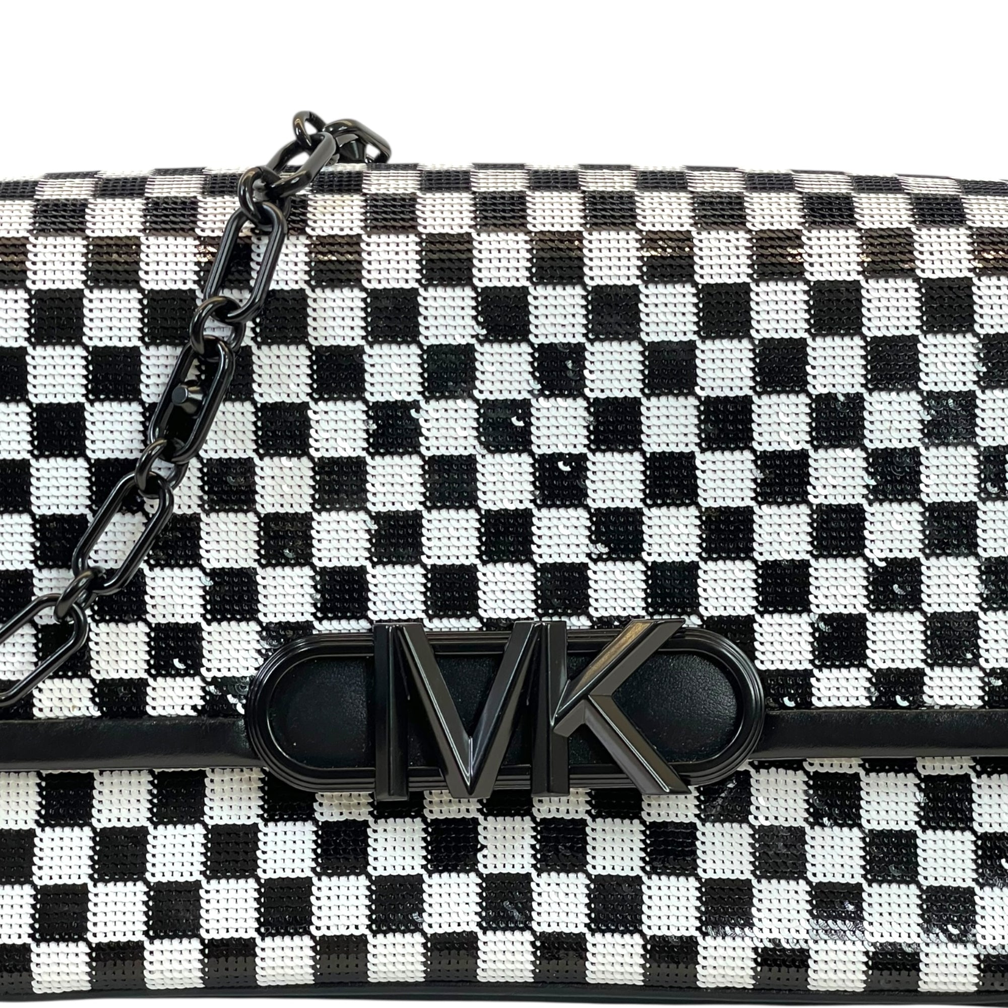Michael Kors Parker Medium Sequined Checkerboard Shoulder Bag