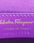 Salvatore Ferragamo Vara Ginny Bow Bag Purple Patent Leather