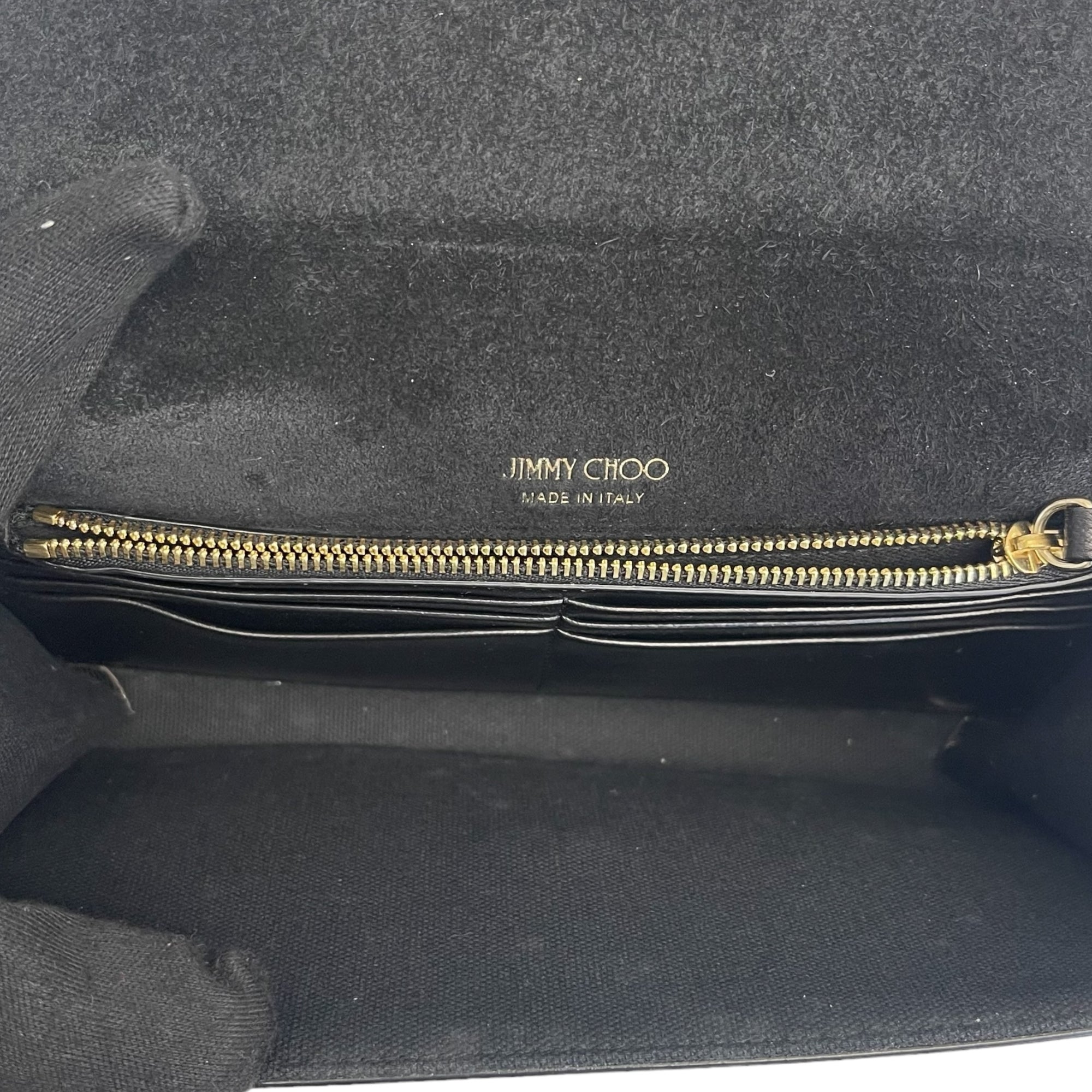 Jimmy Choo Emmie Glitter Chain-Link Clutch Bag