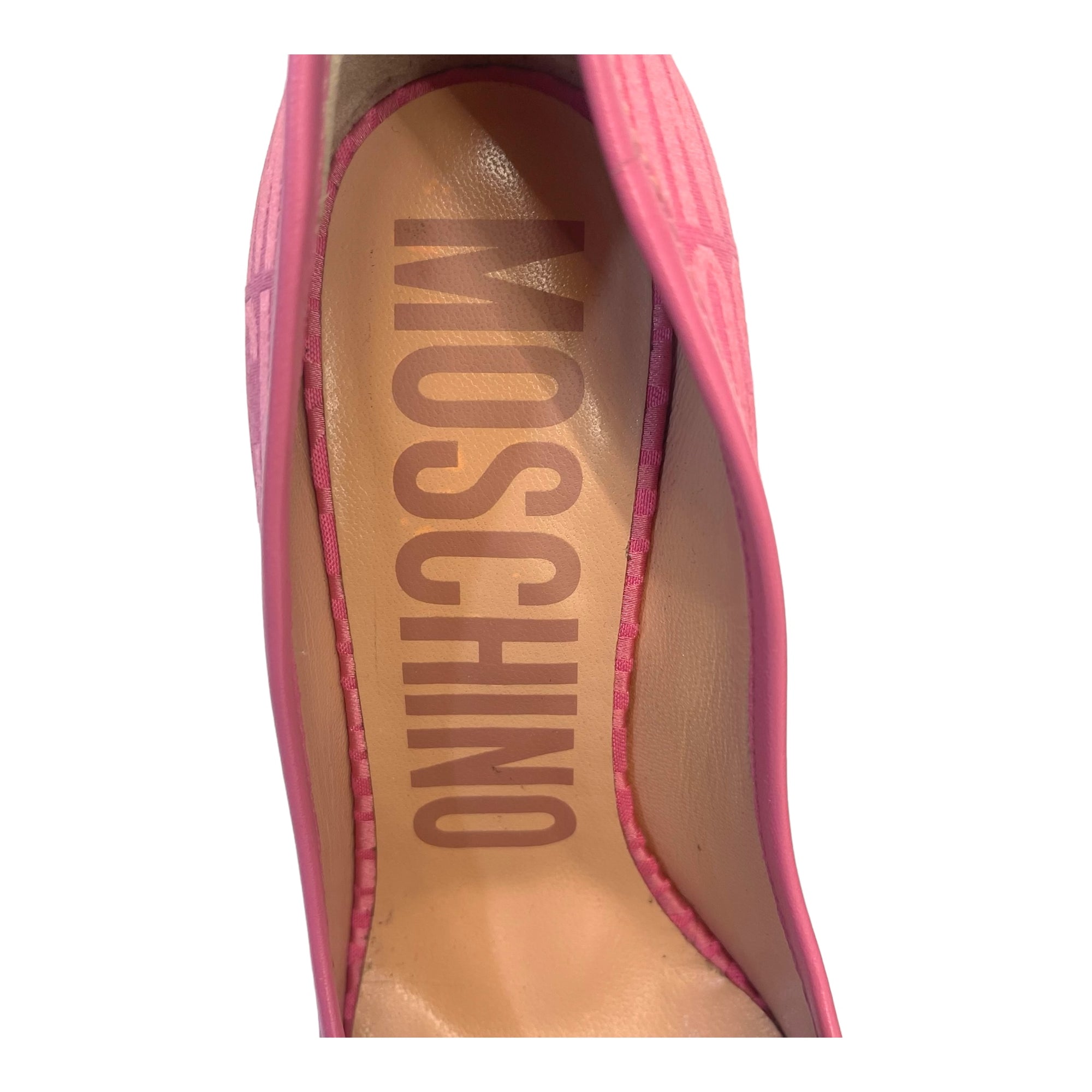 Moschino Candy Pink Logo Pumps Size EU 37