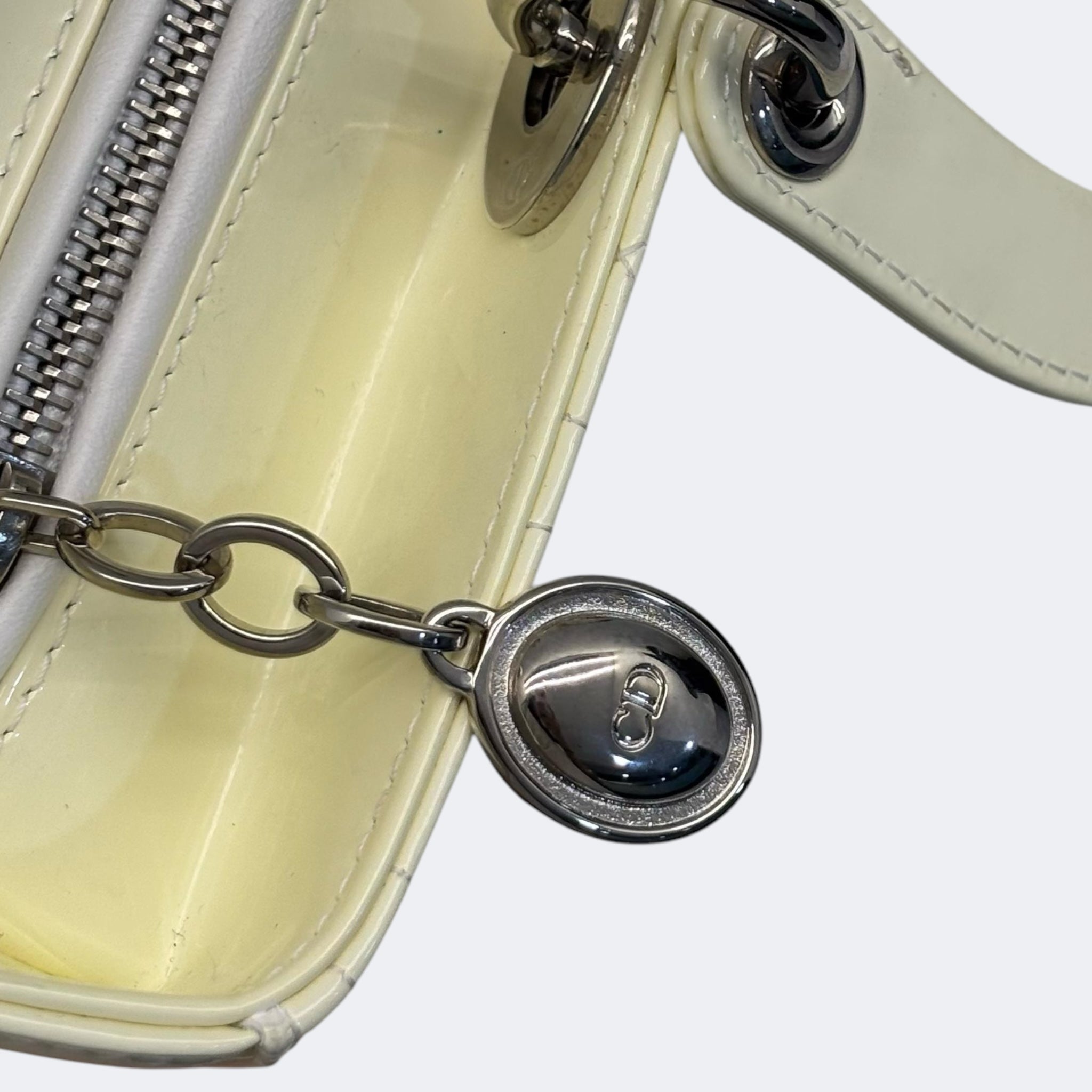 Dior White Cannage Leather Large Lady Dior Tote