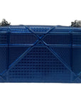 Dior Blue Micro Cannage Patent Leather Medium Diorama Flap Shoulder Bag