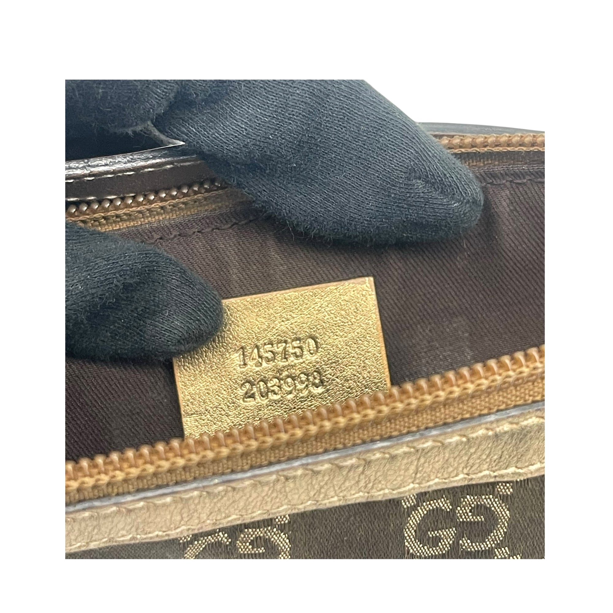 Gucci Bronze Guccissima Pochette Clutch Bag