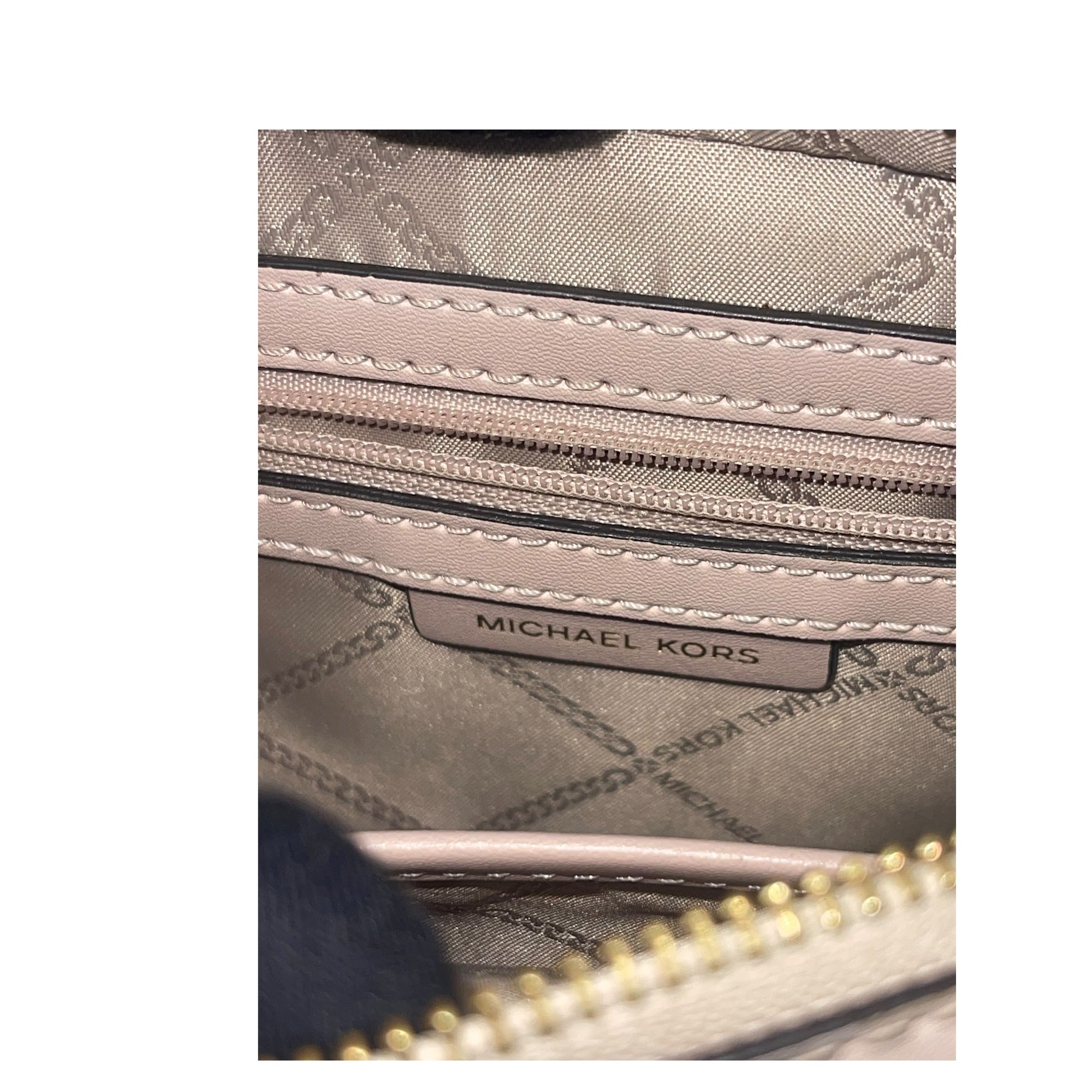 Michael Kors Jet Set Cream Logo Crossbody Bag