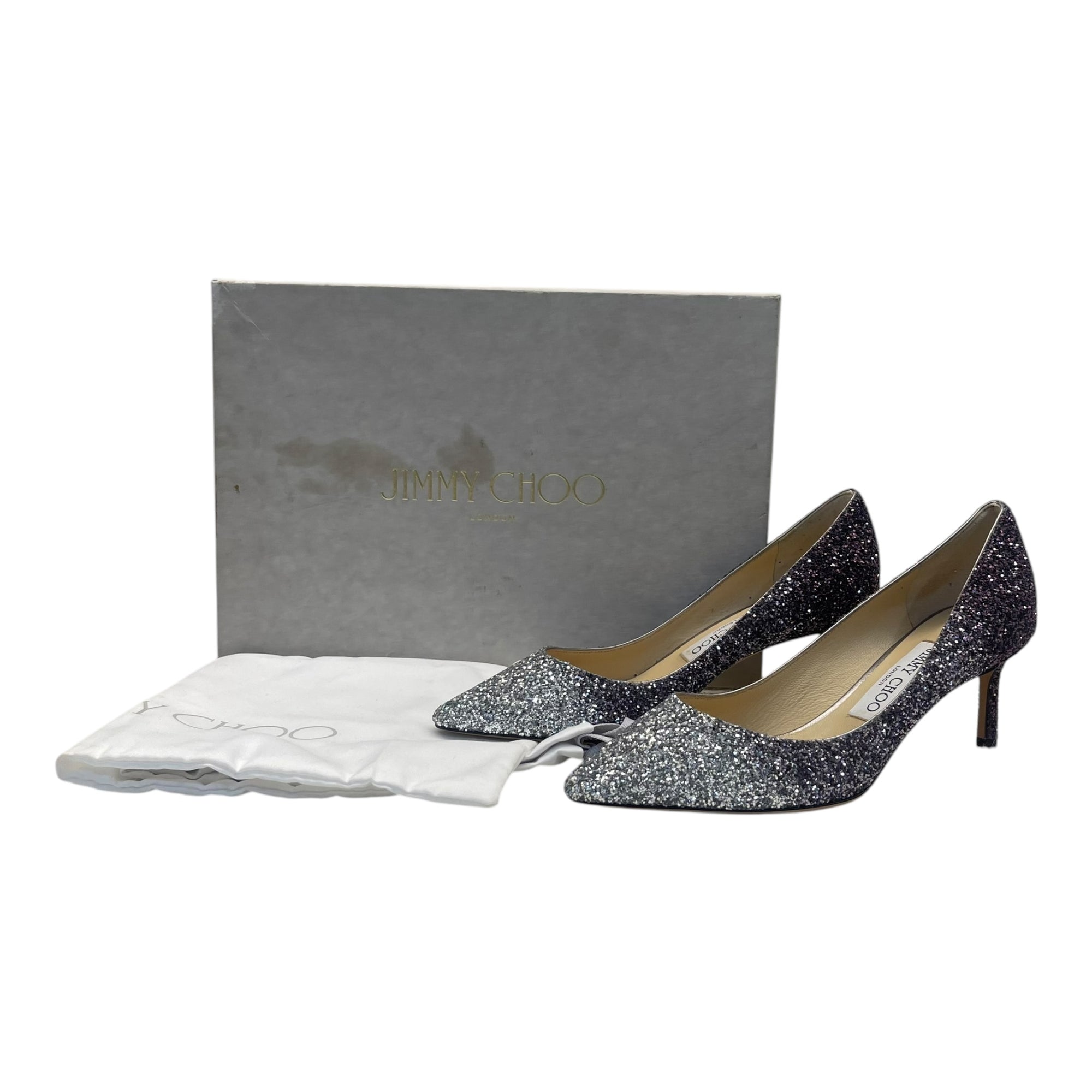Jimmy Choo Romy 60 Triple Degrade Glitter Pump EU 36