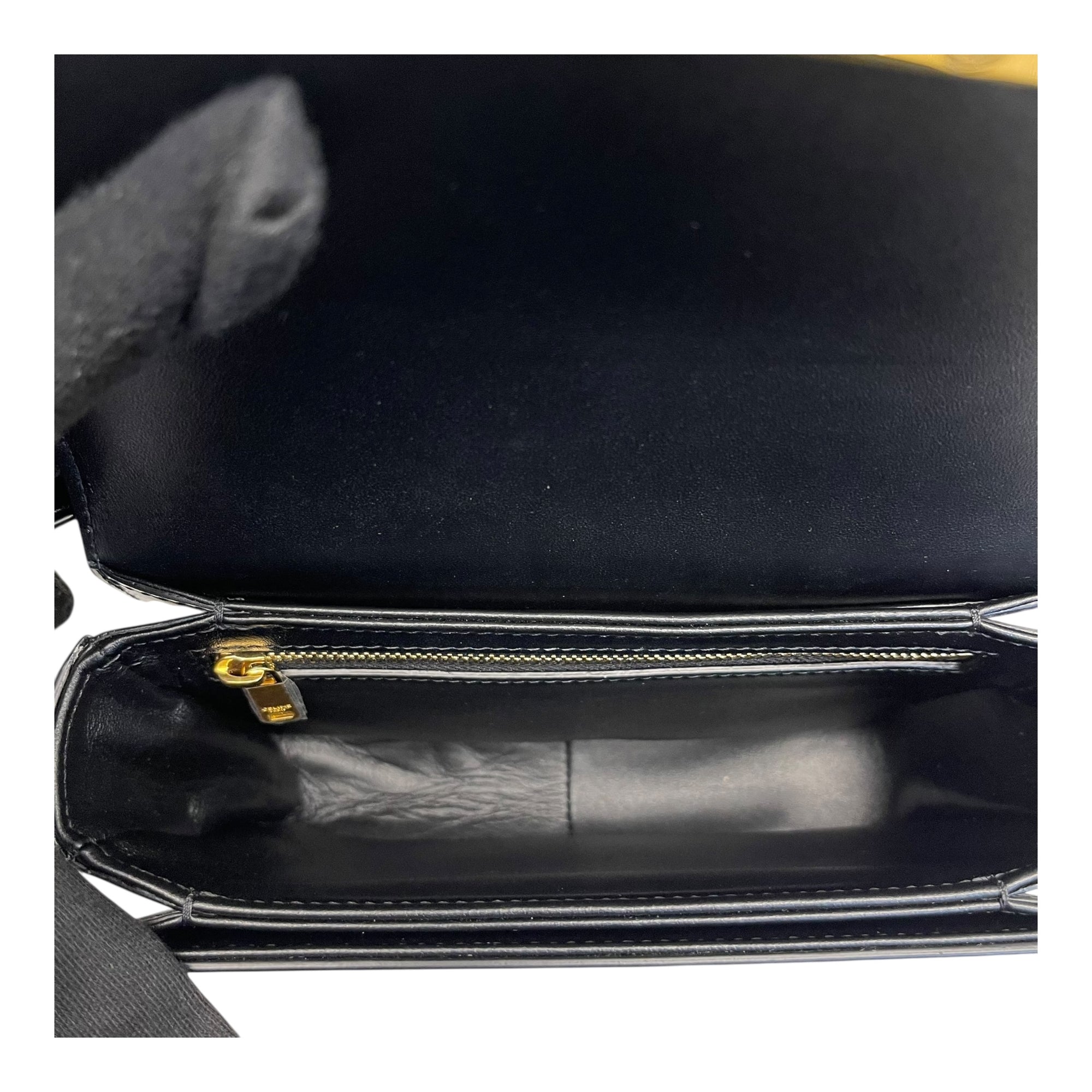 Celine Black Leather Small Triomphe Bag
