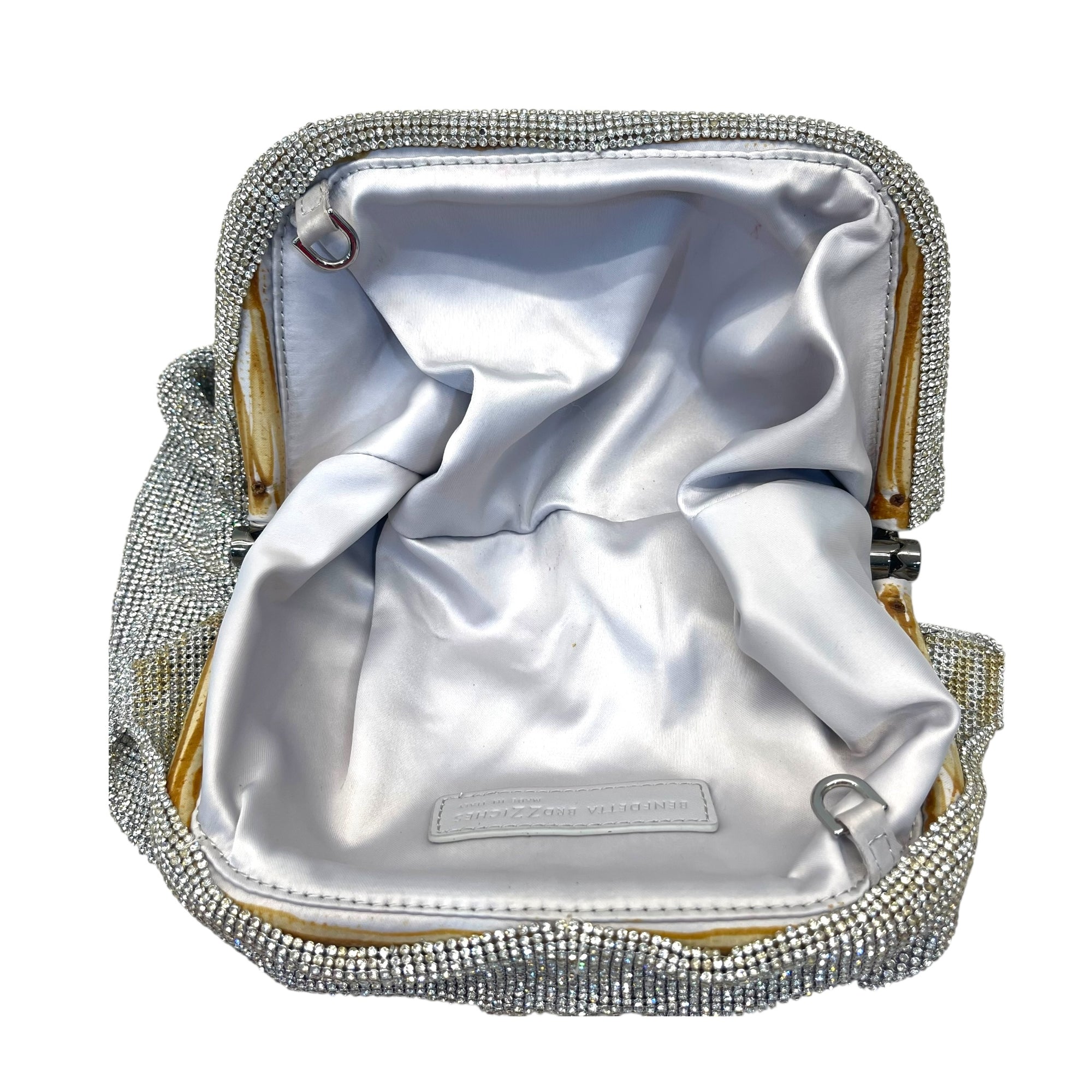 Benedetta Bruzziches Draped Crystal-Embellished Bag