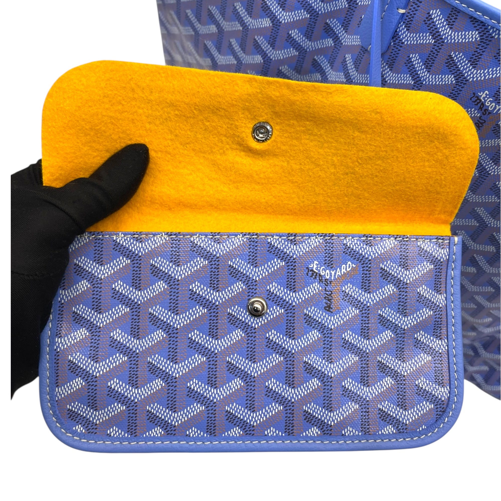 Goyard Le Jardin Saint Louis PM Tote Bag Sky blue Goyardine coated canvas